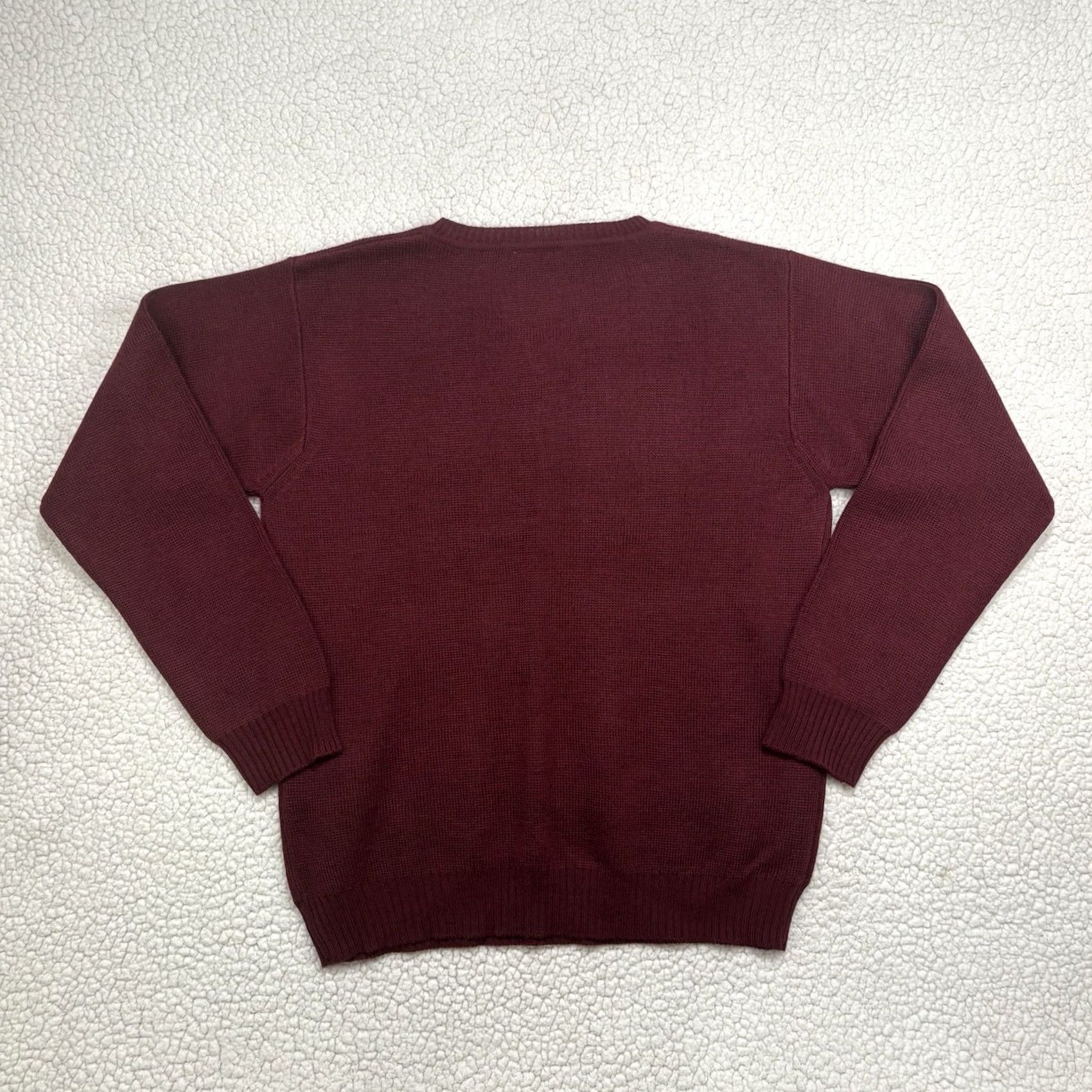Sergio Tacchini VINTAGE Sergio Tacchini Men’s S Sweater V-neck Burgundy Merino Wool Blend Jumper Size US S / EU 44-46 / 1 - 4 Thumbnail