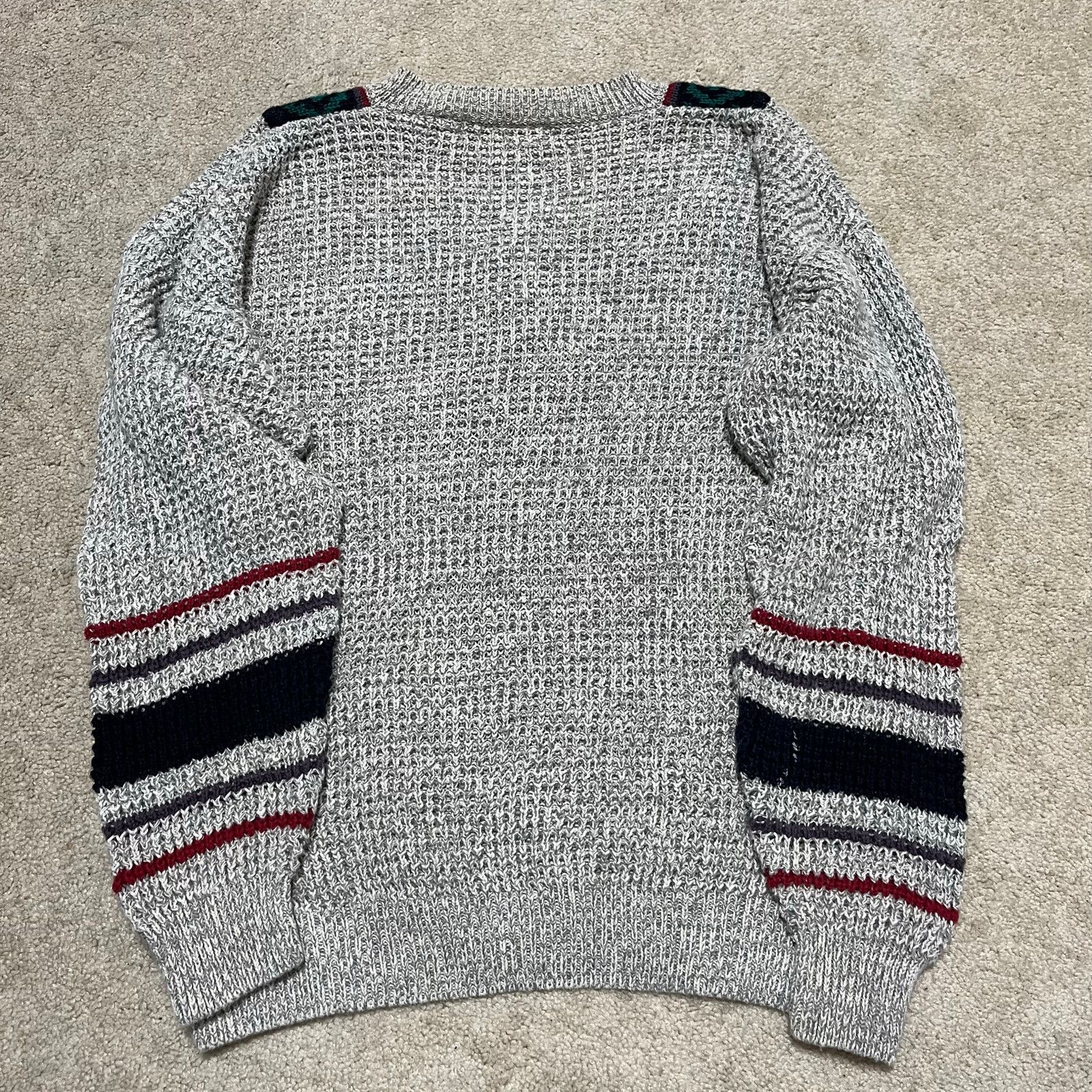 Other Vintage Michael Gerald V Neck Striped Grey Knit Sweater Larg Size US L / EU 52-54 / 3 - 2 Thumbnail
