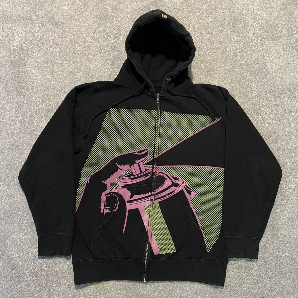 The Seventh Letter Vintage 2000s The Seventh Letter Graffiti Logo Zip Up Hoodie Size US S / EU 44-46 / 1 - 1 Thumbnail