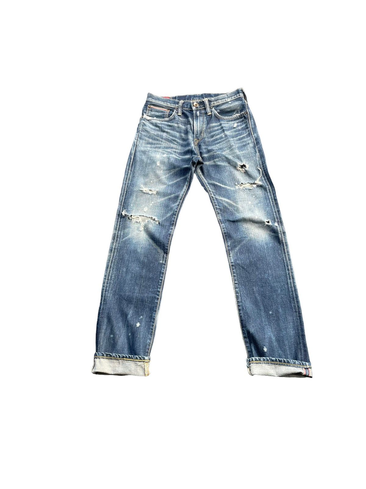 Edwin Vintage Edwin 505ZX Selvedge Distresed Denim Size US 31 - 1 Thumbnail