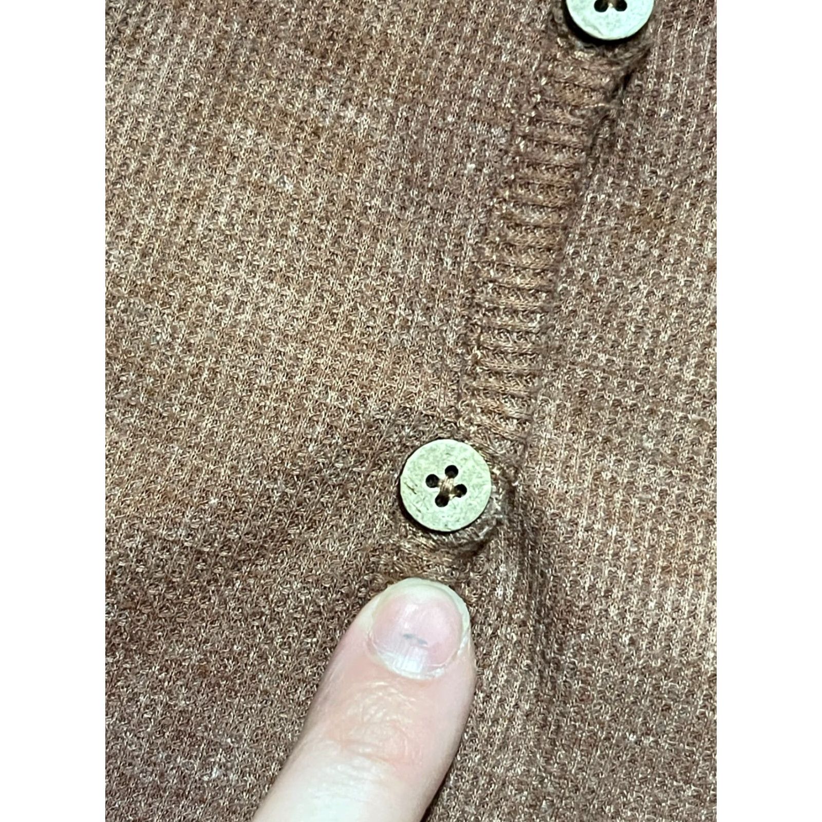 Z Supply Z Supply Women’s Cardigan Sweater XS Brown Long Sleeve V-Neck Regular Solid Fall Spring Summer Mens? Size XS / US 0-2 / IT 36-38 - 3 Thumbnail