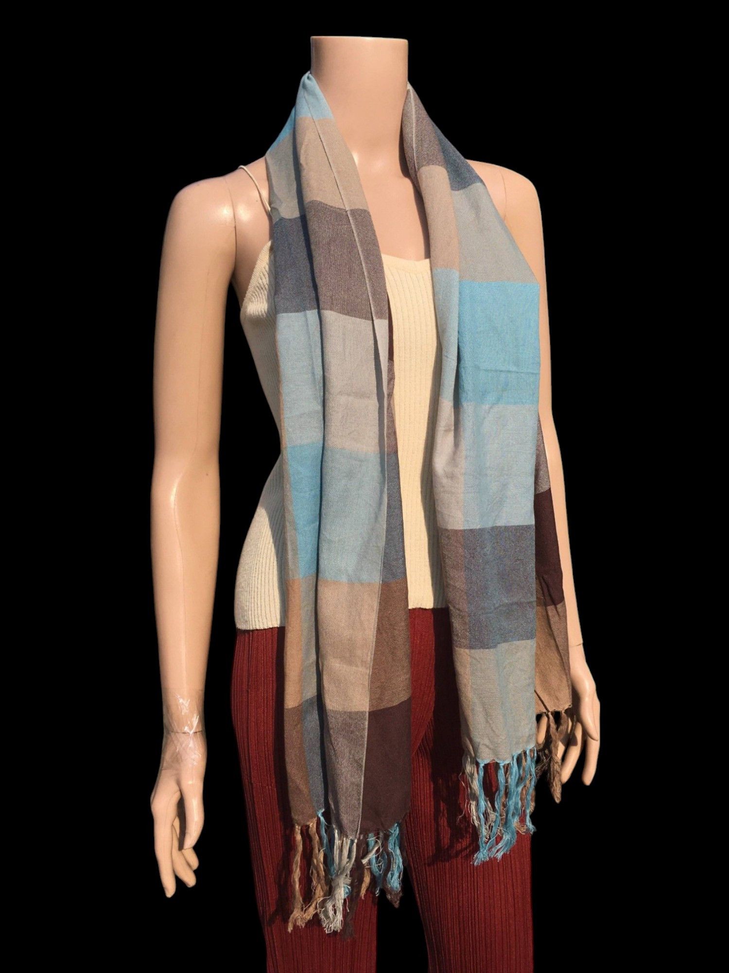 Yohji Yamamoto Y's For Men Yohji Yamamoto Unisex Cotton Tassel Scarf Shawl Size ONE SIZE - 1 Thumbnail