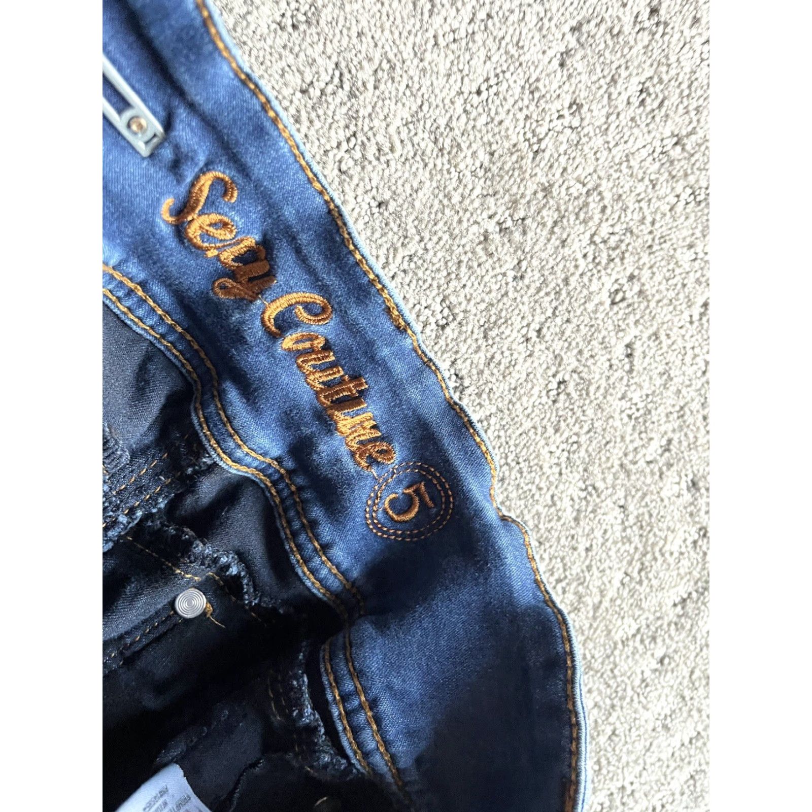 Juicy Couture JUICY COUTURE Mid Rise Skinny Jeans with Side Zipper Pockets Women's Size 5 Blue Denim Size 27" / US 4 / IT 40 - 5 Thumbnail