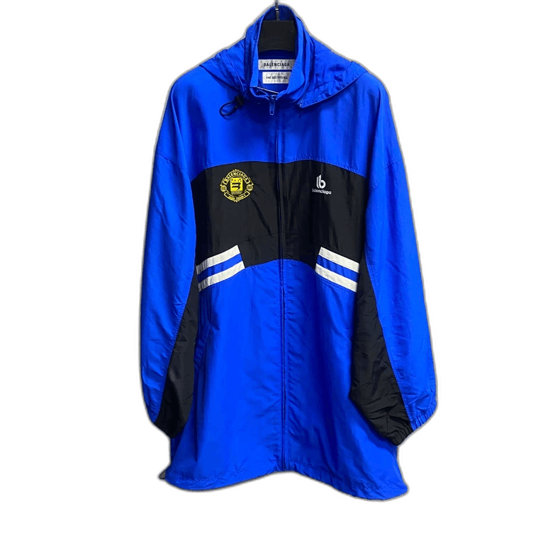 Balenciaga Balenciaga Blue Embroidered Logo Coach Jacket Size US M / EU 48-50 / 2 - 1 Thumbnail
