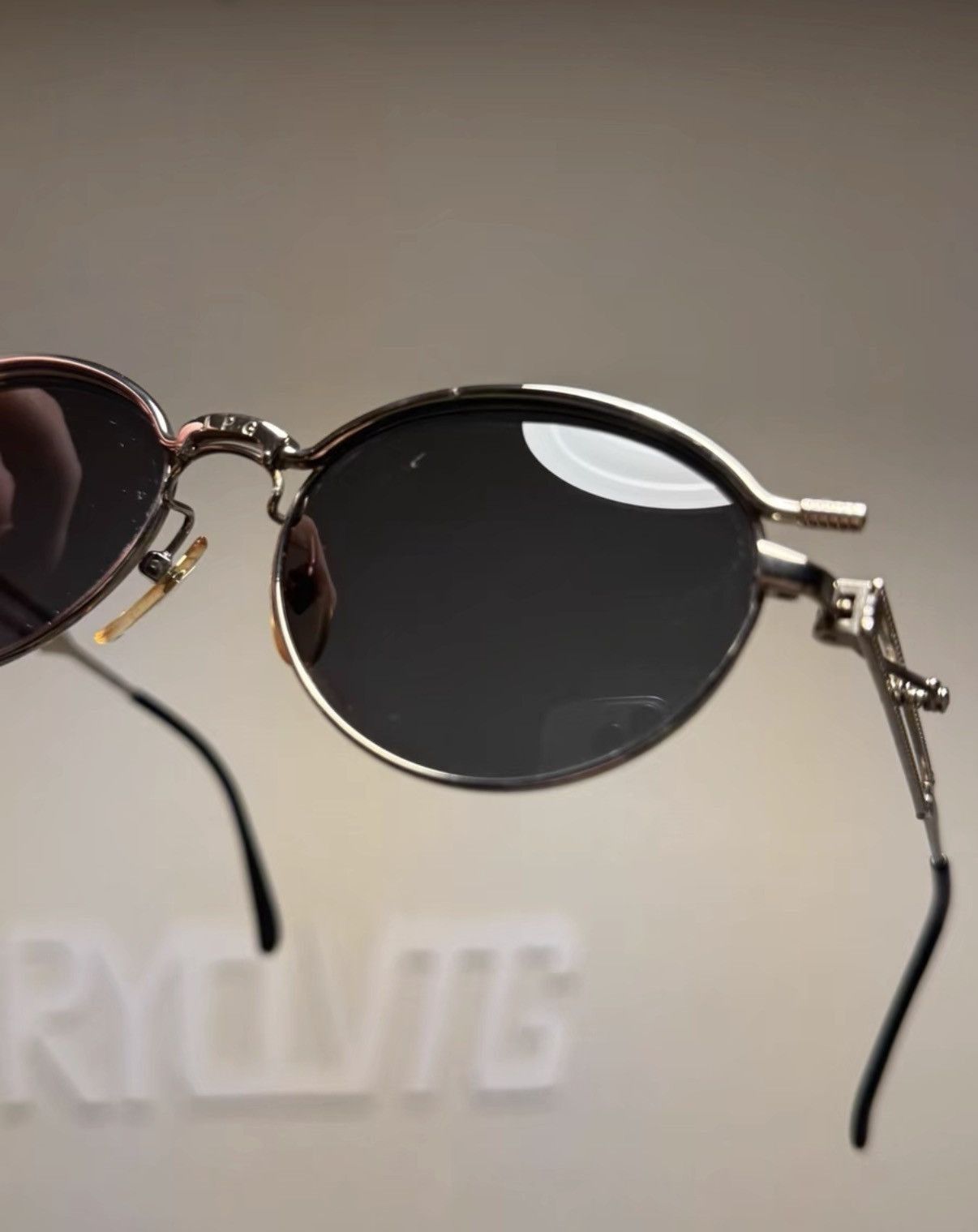Jean Paul Gaultier Round Frame Black Sunglasses Size ONE SIZE - 4 Thumbnail