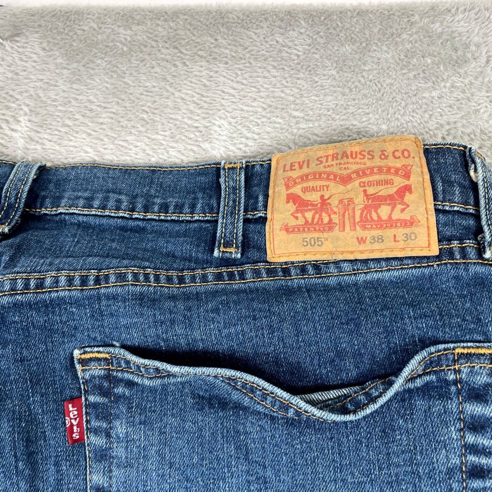 Levi's Levi'S 505 Jeans Mens Blue Denim Straight Leg - Pre-Owned - Medium Size US 38 / EU 54 - 7 Thumbnail