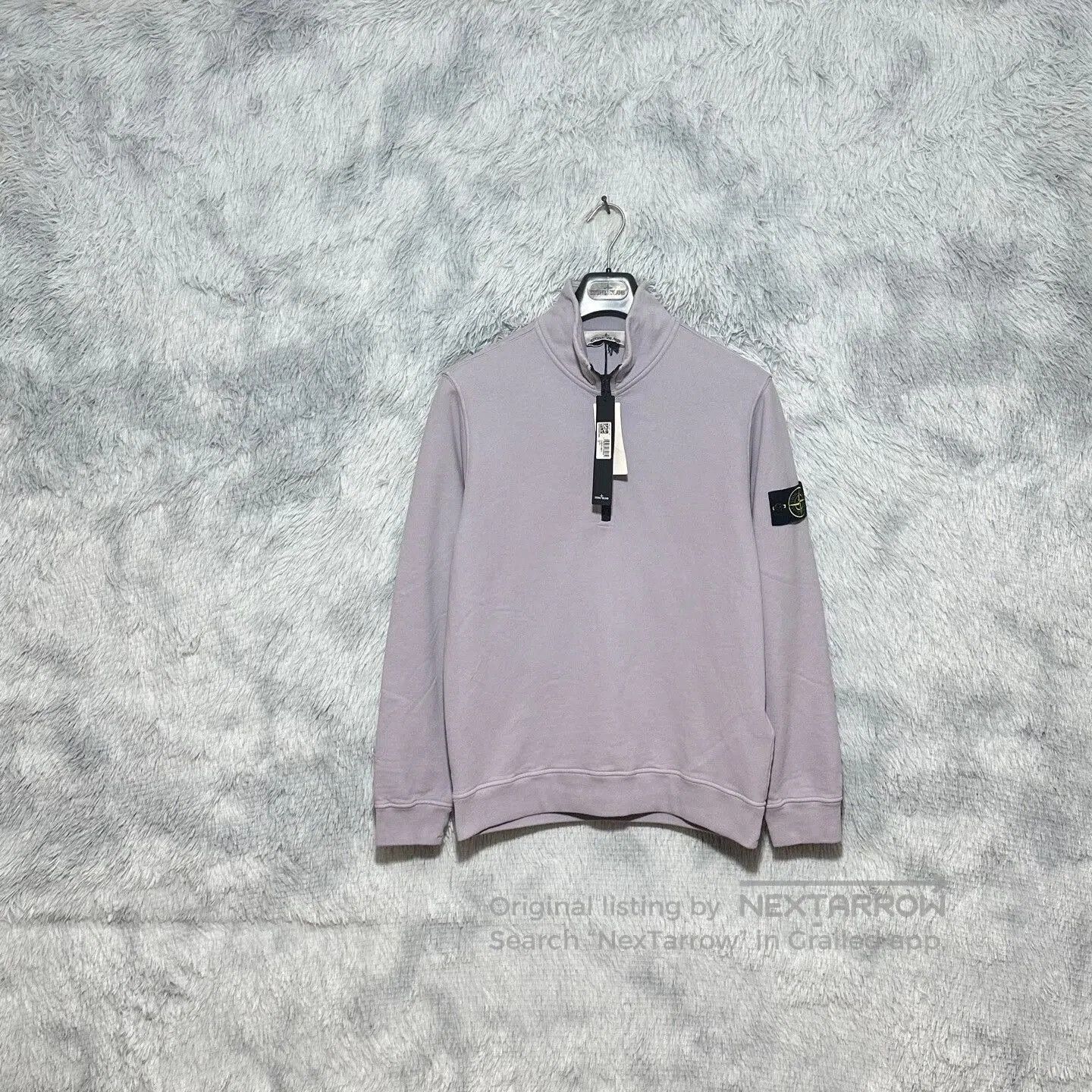 Stone Island stone island half-zip pullover in light purple. Size US L / EU 52-54 / 3 - 1 Thumbnail