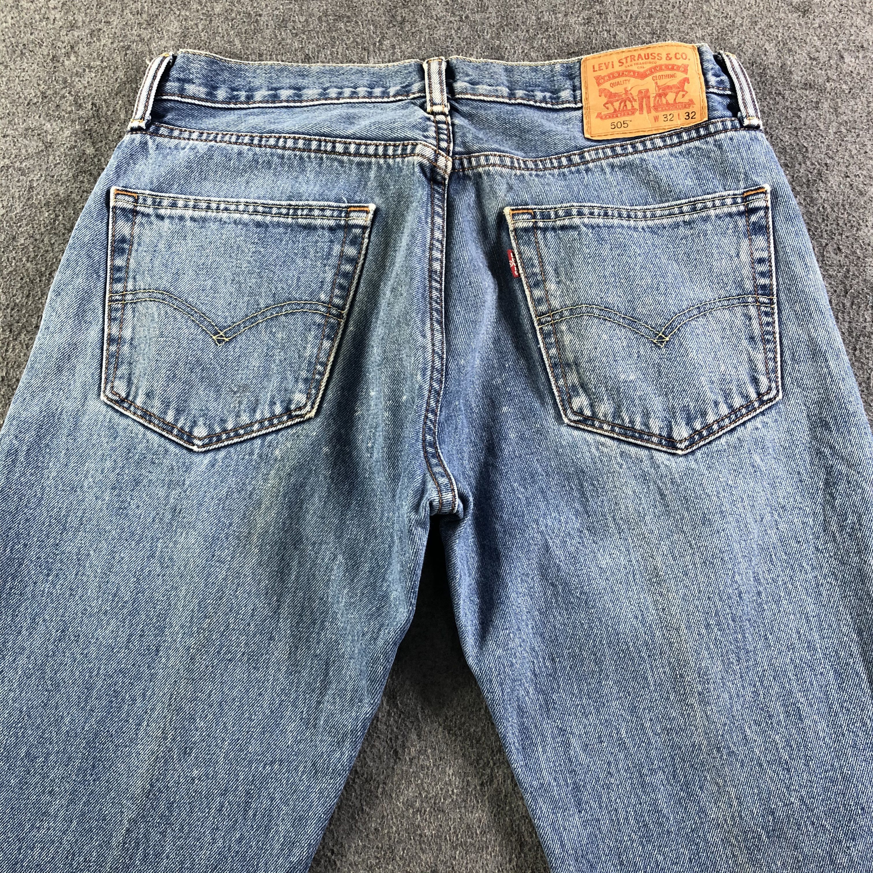 Levi's Vintage Blue Wash Levis 505 Jeans-J3410 Size US 33 - 4 Thumbnail