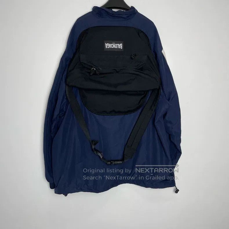 Balenciaga Balenciaga Embroidered Nylon Backpack Windbreaker Jacket Size US M / EU 48-50 / 2 - 3 Thumbnail