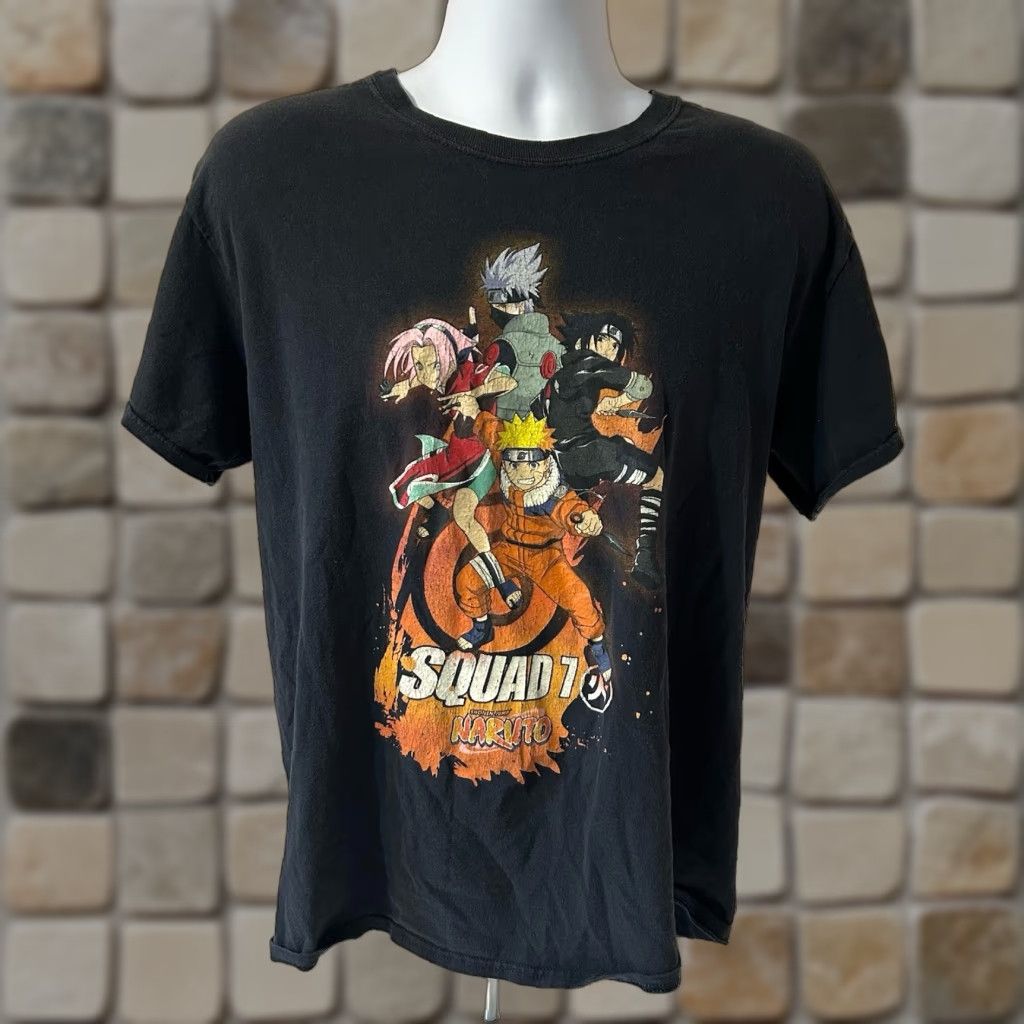 Vintage VINTAGE Naruto Shonen Jump Squad 7 Shirt Mens L Black Viz Logo Graphic Print USA 2002 Anime Shirt Mens Size US L / EU 52-54 / 3 - 1 Thumbnail