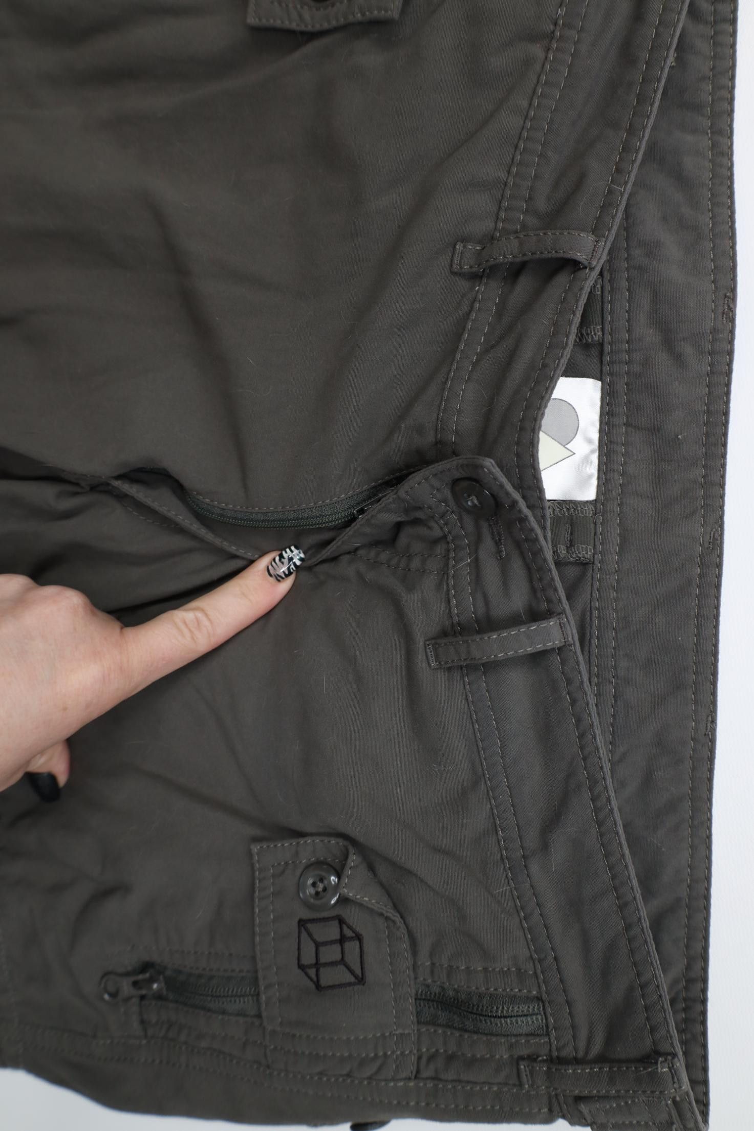 Vintage Clothing Arts Pick Pocket Proof Cargo Shorts Gray Nylon Size US 32 / EU 48 - 6 Thumbnail