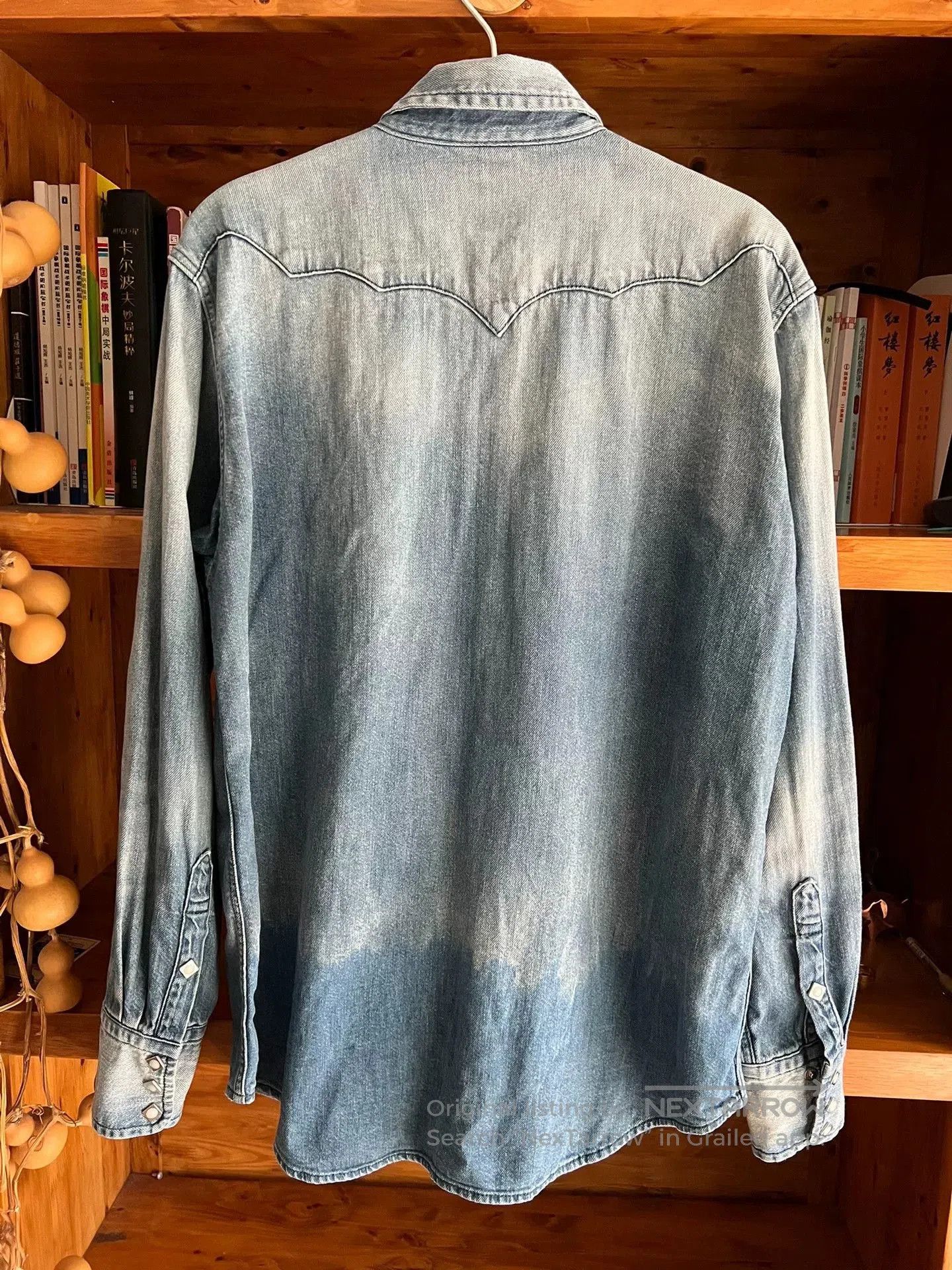 BRU NA BOINNE BRU NA BOINNE Washed Vintage Western Denim Shirt. Size US L / EU 52-54 / 3 - 6 Thumbnail