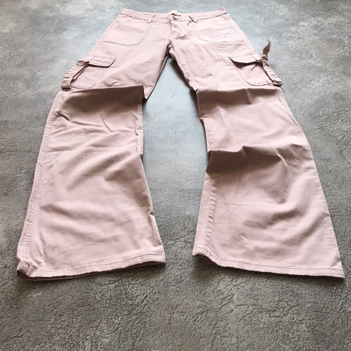 Vintage Vintage 90s Baggy Cargo Pants Flared Parachute Streetwear 29 Size 29" - 1 Thumbnail