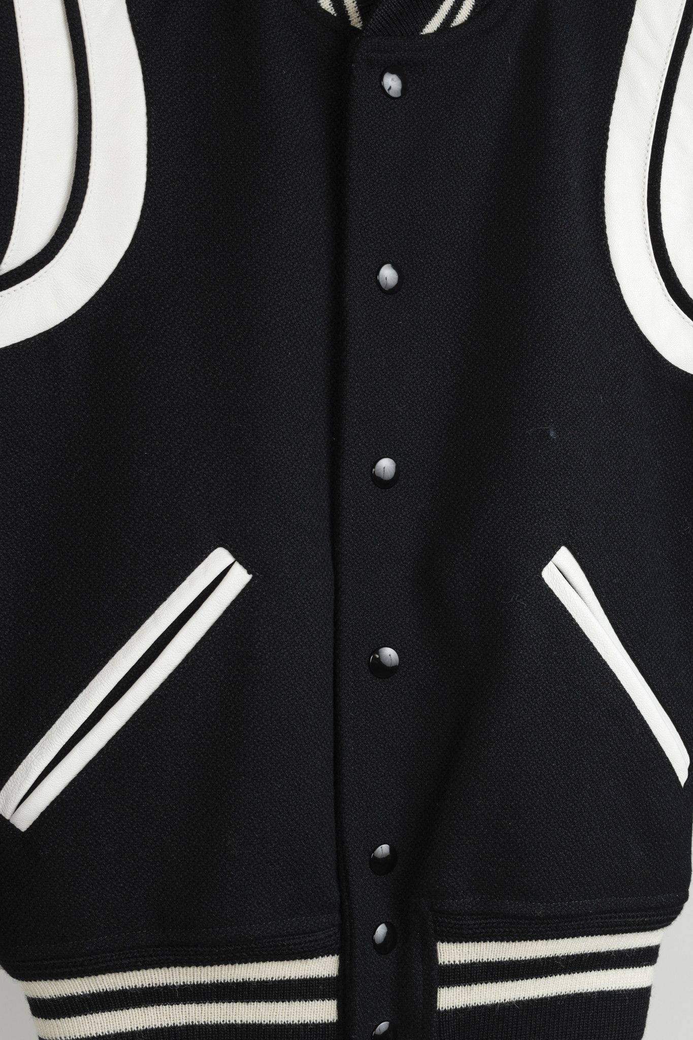Yves Saint Laurent Saint Laurent Teddy Varsity Black White Jacket Size S / US 4 / IT 40 - 9 Thumbnail