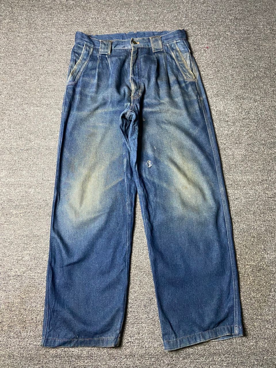 Japanese Brand Plevo Uomo Collezion Baggy Style Denim Jeans (164) Size US 32 / EU 48 - 1 Thumbnail