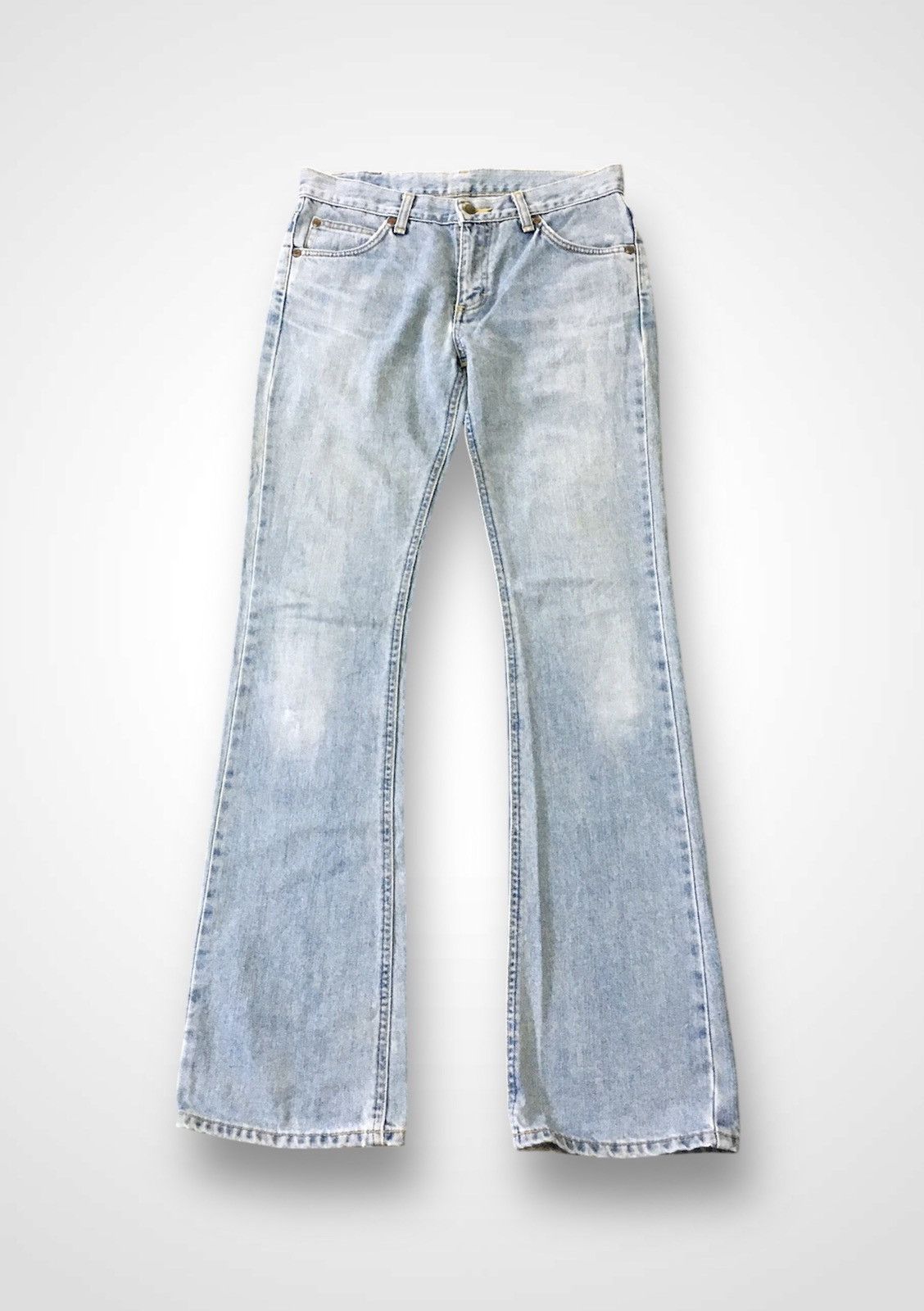 Japanese Brand × Lee Distressed Lee Flare Jeans (15) Size 30" / US 8 / IT 44 - 1 Thumbnail