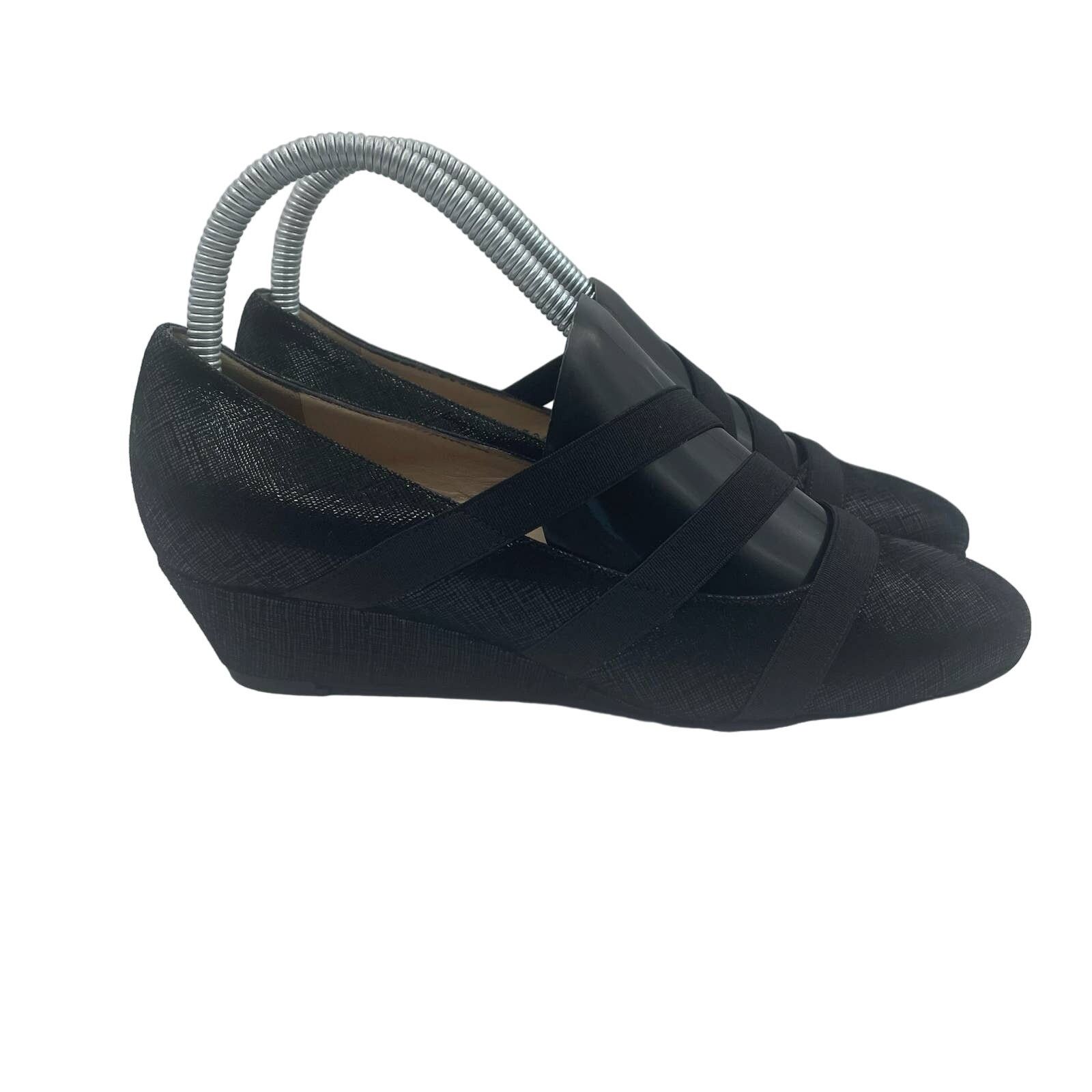 Ron White Ron White Wedge Sandals Slip On Black Mary Jane 36.5 6 Size US 6 / IT 36 - 2 Thumbnail