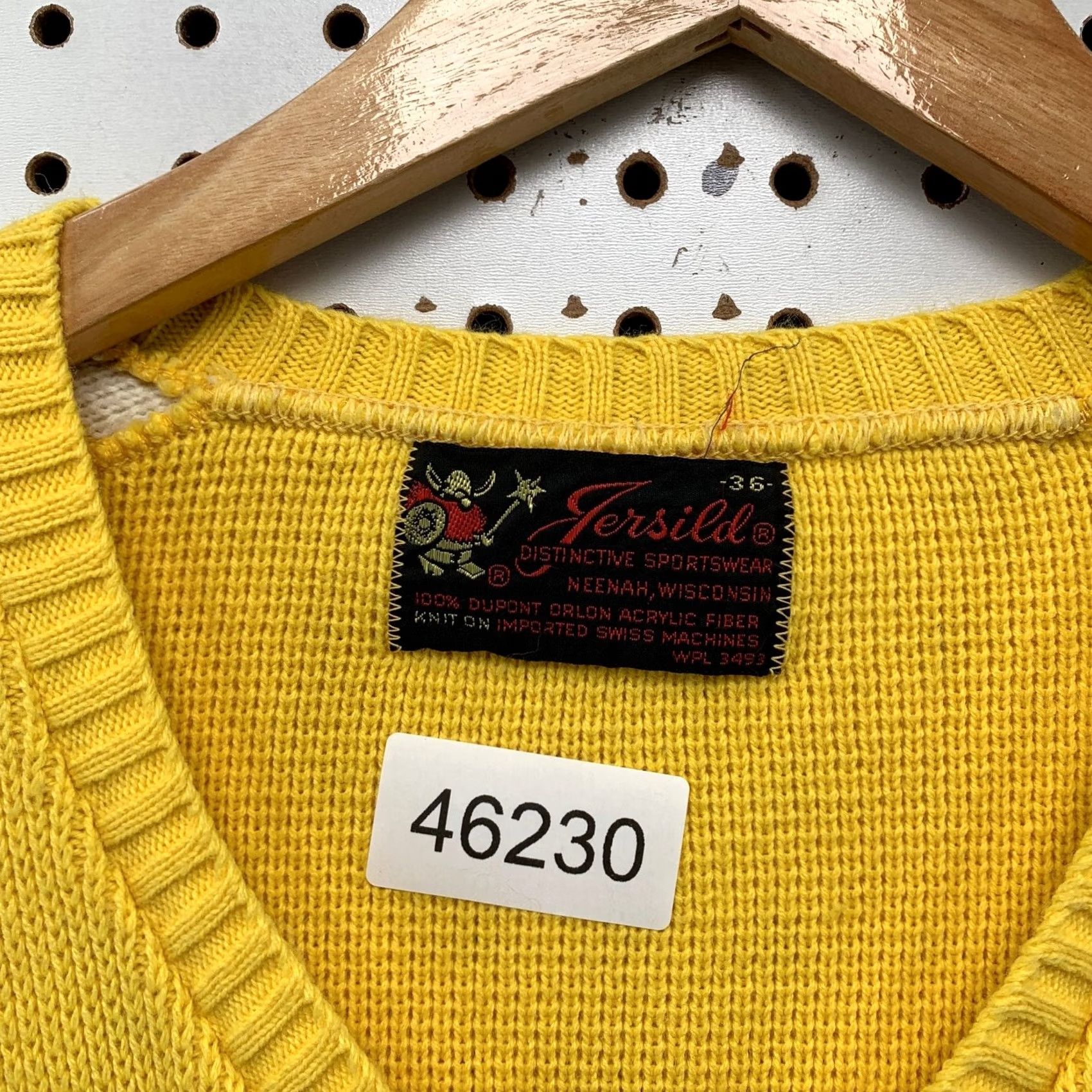 Vintage VINTAGE Jersild Sweater Mens Yellow 60s Striped Sleeve Orlon Knit Size 32 Size US XS / EU 42 / 0 - 3 Thumbnail