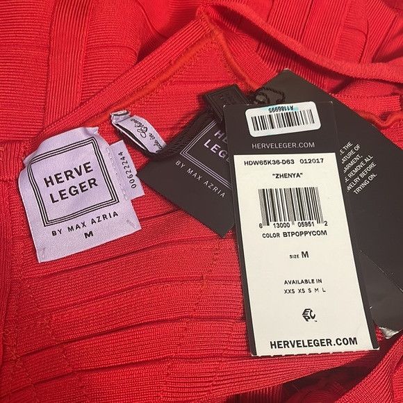 Herve Leger Zhenya Red Bandage Maxi Dress Size M / US 6-8 / IT 42-44 - 6 Thumbnail