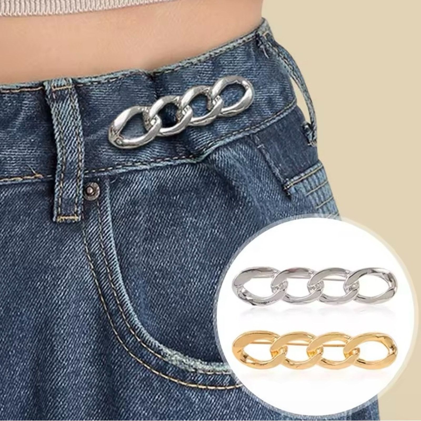 Other Pants Waist Tightening Button Clothes Clip Pin Size ONE SIZE - 2 Thumbnail