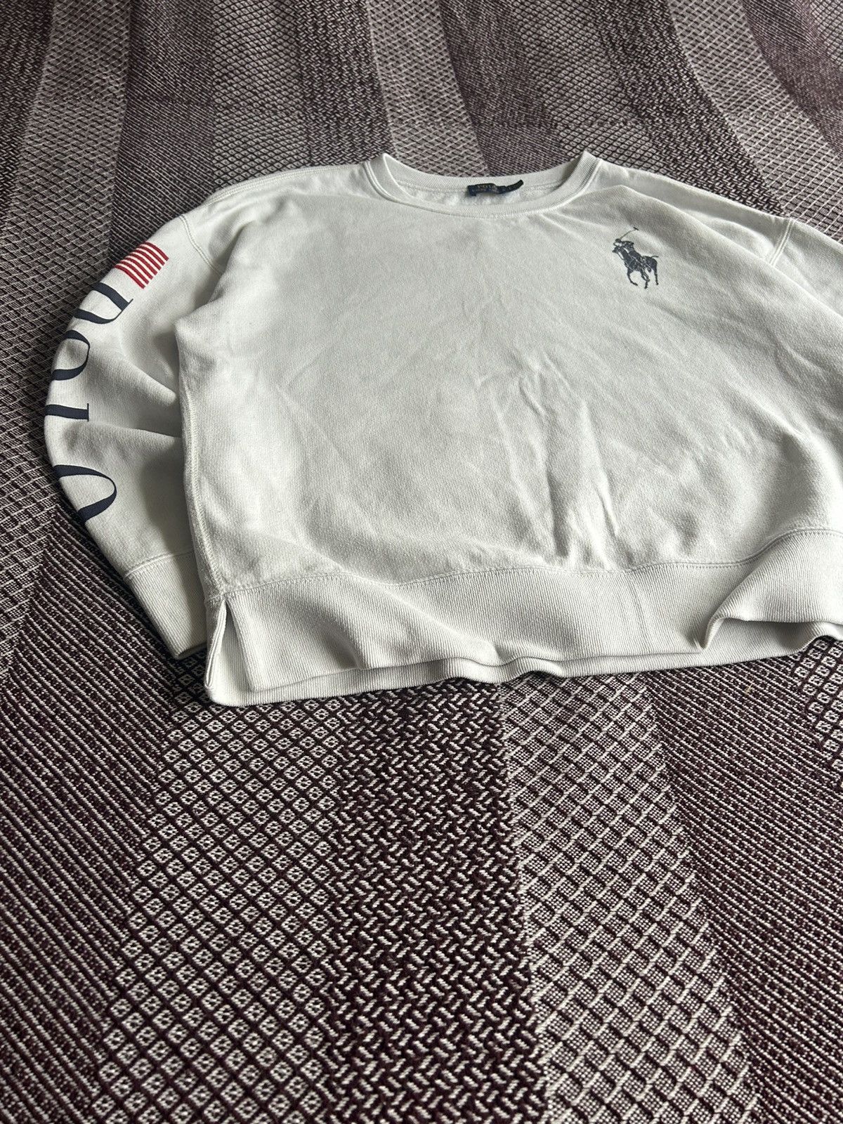Polo Ralph Lauren Polo Ralph Lauren Vintage USA Flag Sweatshirt Unisex SZ L Size US L / EU 52-54 / 3 - 3 Thumbnail