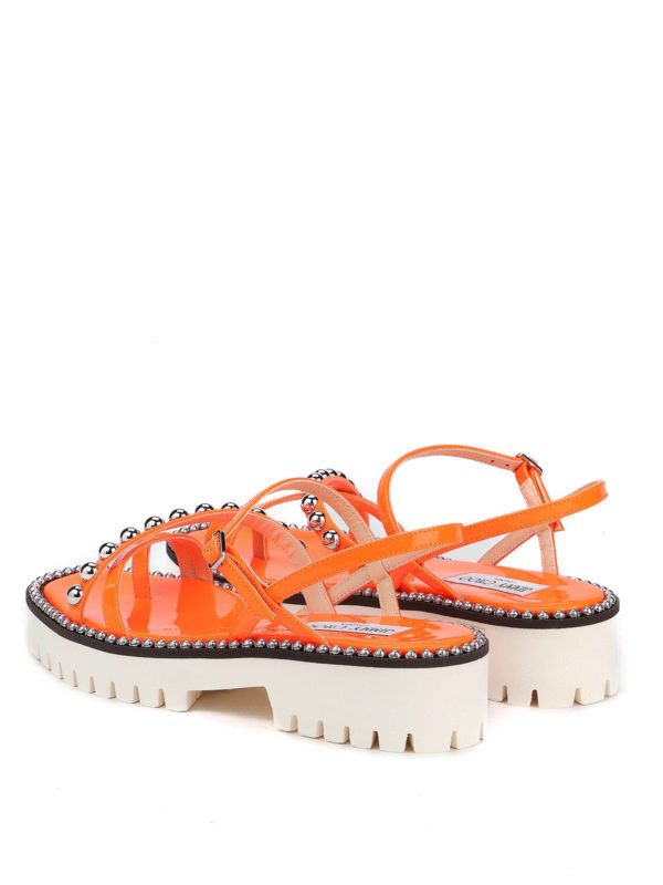 Jimmy Choo o1y0326 Sandals in Orange Size US 5.5 / IT 35.5 - 2 Thumbnail