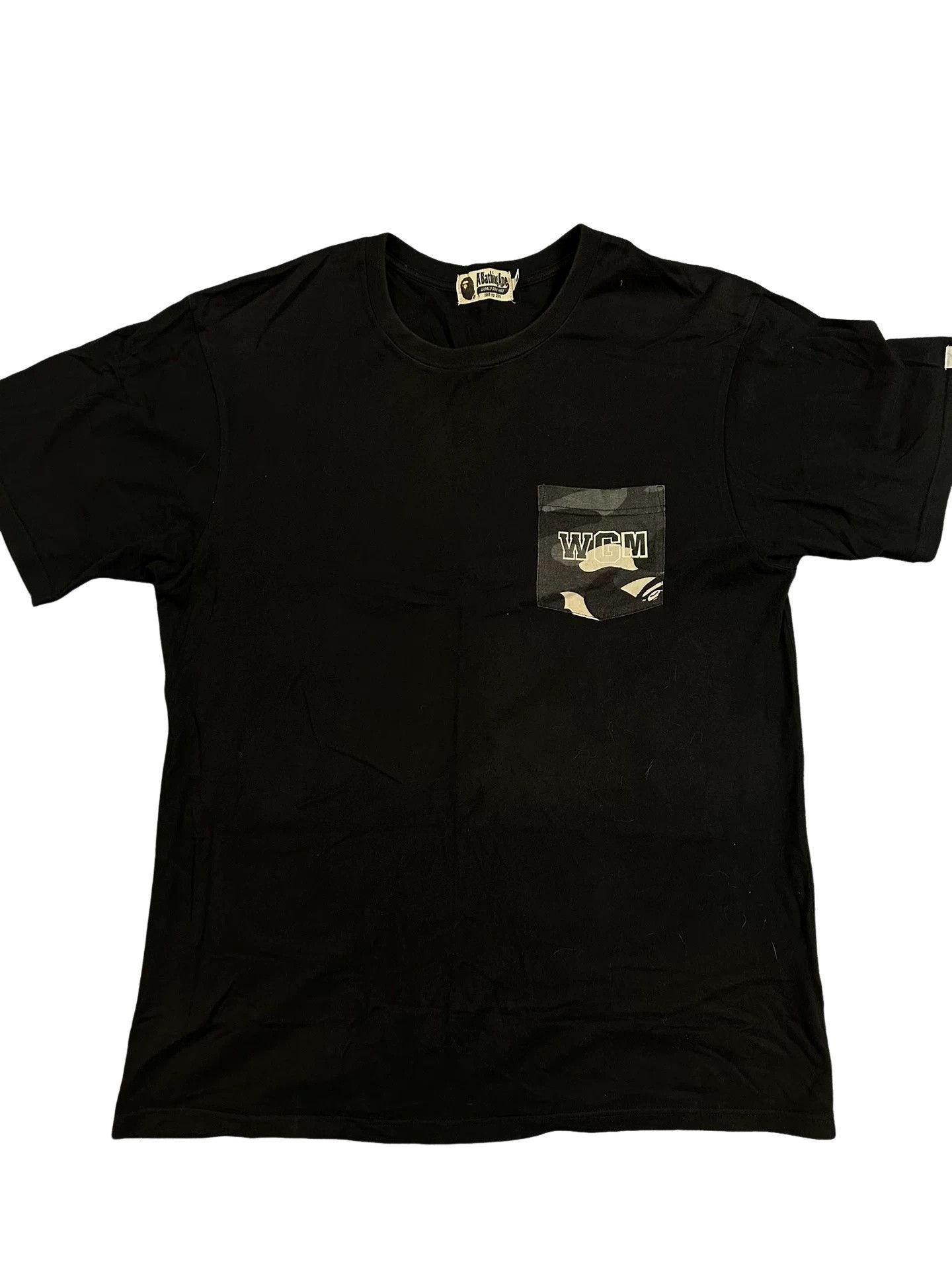 Bape A Bathing Ape Shark Pocket T-Shirt Black Size XL Size US XL / EU 56 / 4 - 1 Thumbnail