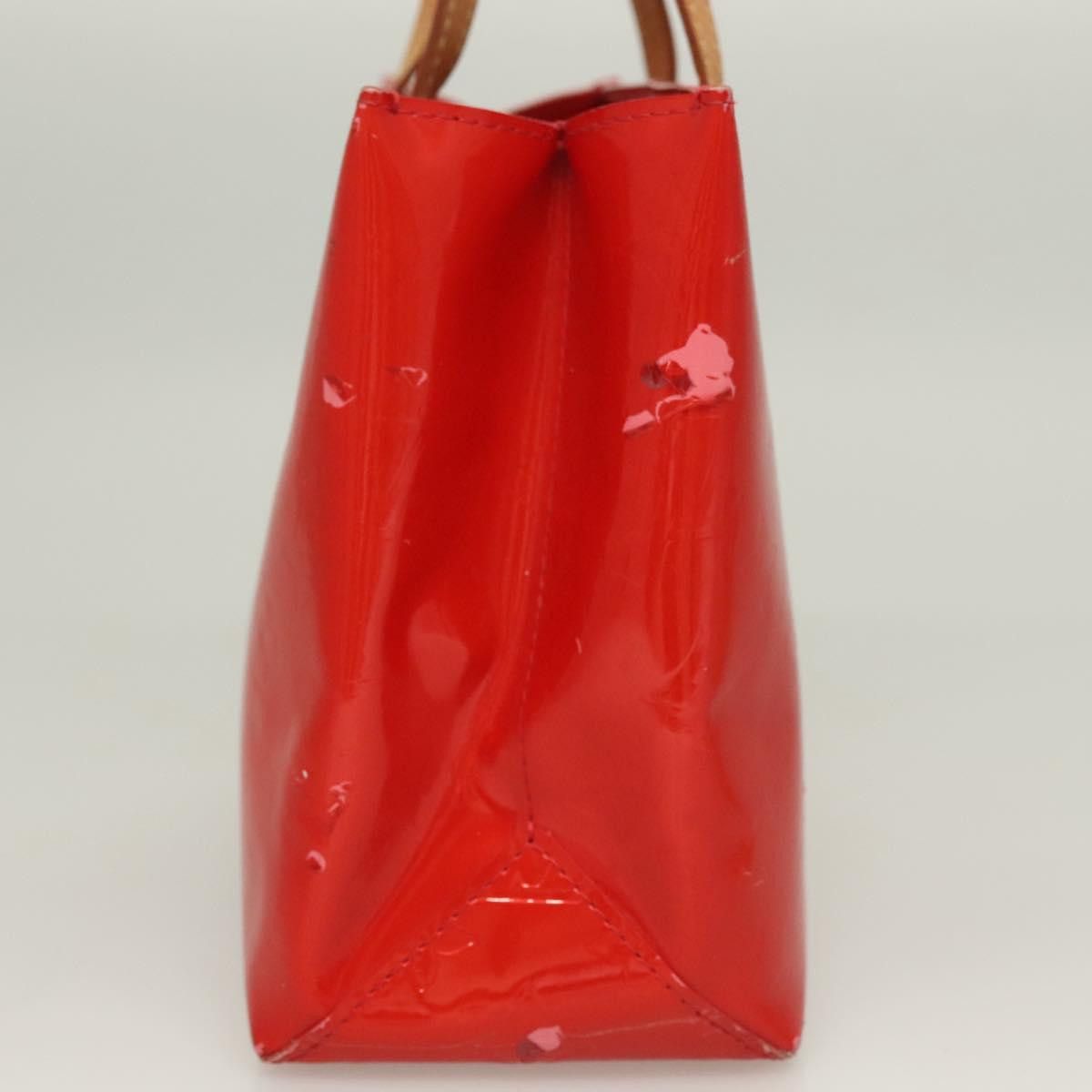 Louis Vuitton LOUIS VUITTON Monogram Vernis Reade PM Hand Bag Red Rouge Size ONE SIZE - 5 Thumbnail