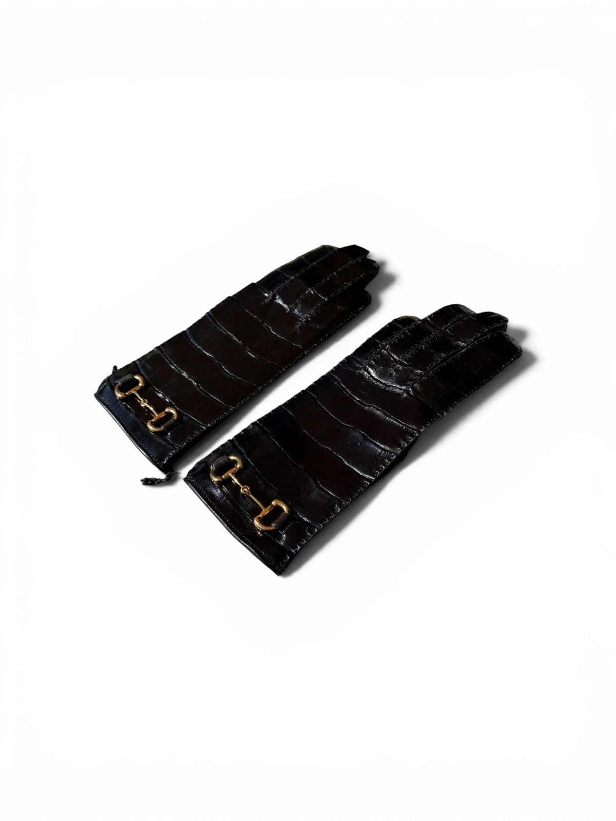 Gucci Gucci Horsebit Crorodile lesther gloves Size ONE SIZE - 6 Thumbnail