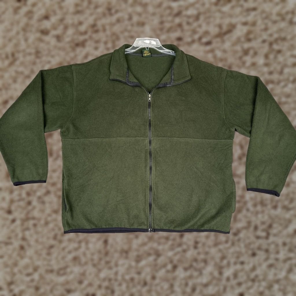 Vintage Cabela's Jacket Mens XL Green Fleece Full Zip Pockets Made In USA Outdoor Hiking Windbreaker Size US XL / EU 56 / 4 - 1 Thumbnail