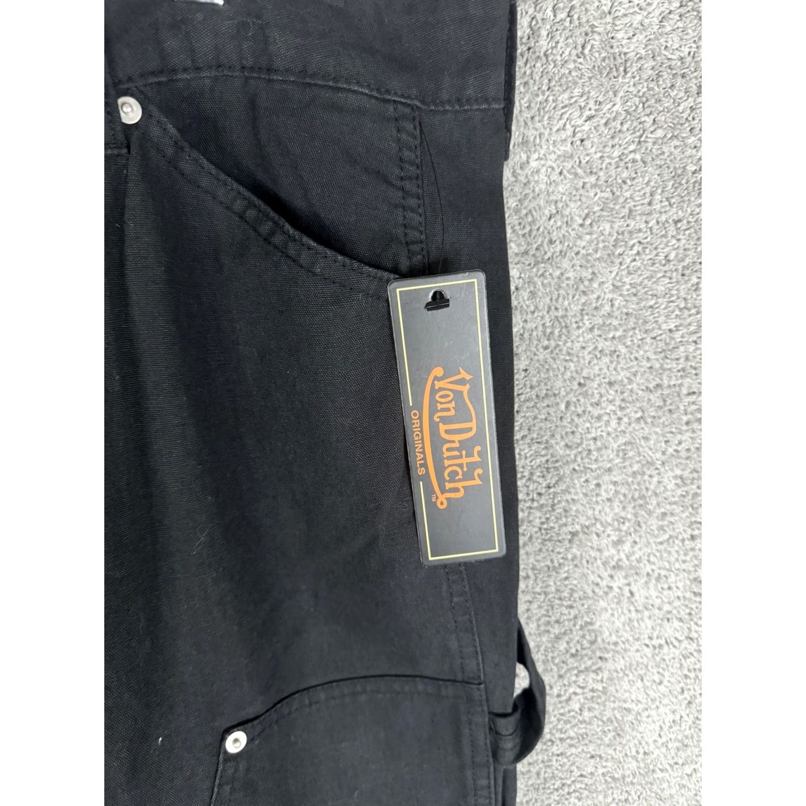 Von Dutch VINTAGE Von Dutch Jeans Mens 30x32 Black Carpenter Denim Logo Y2K Straight Pocket Hammer Loop Mens Size US 30 / EU 46 - 3 Thumbnail