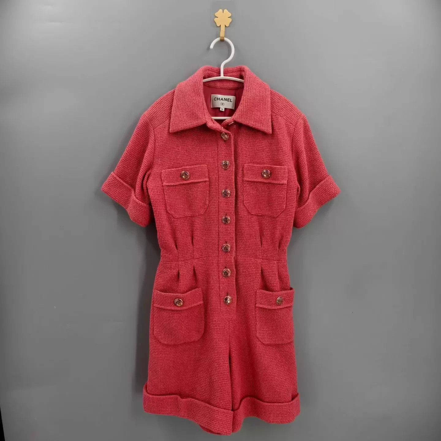 Chanel CHANEL tweed woven jumpsuit 36 99 Size 26" / US 2 / IT 38 - 1 Thumbnail
