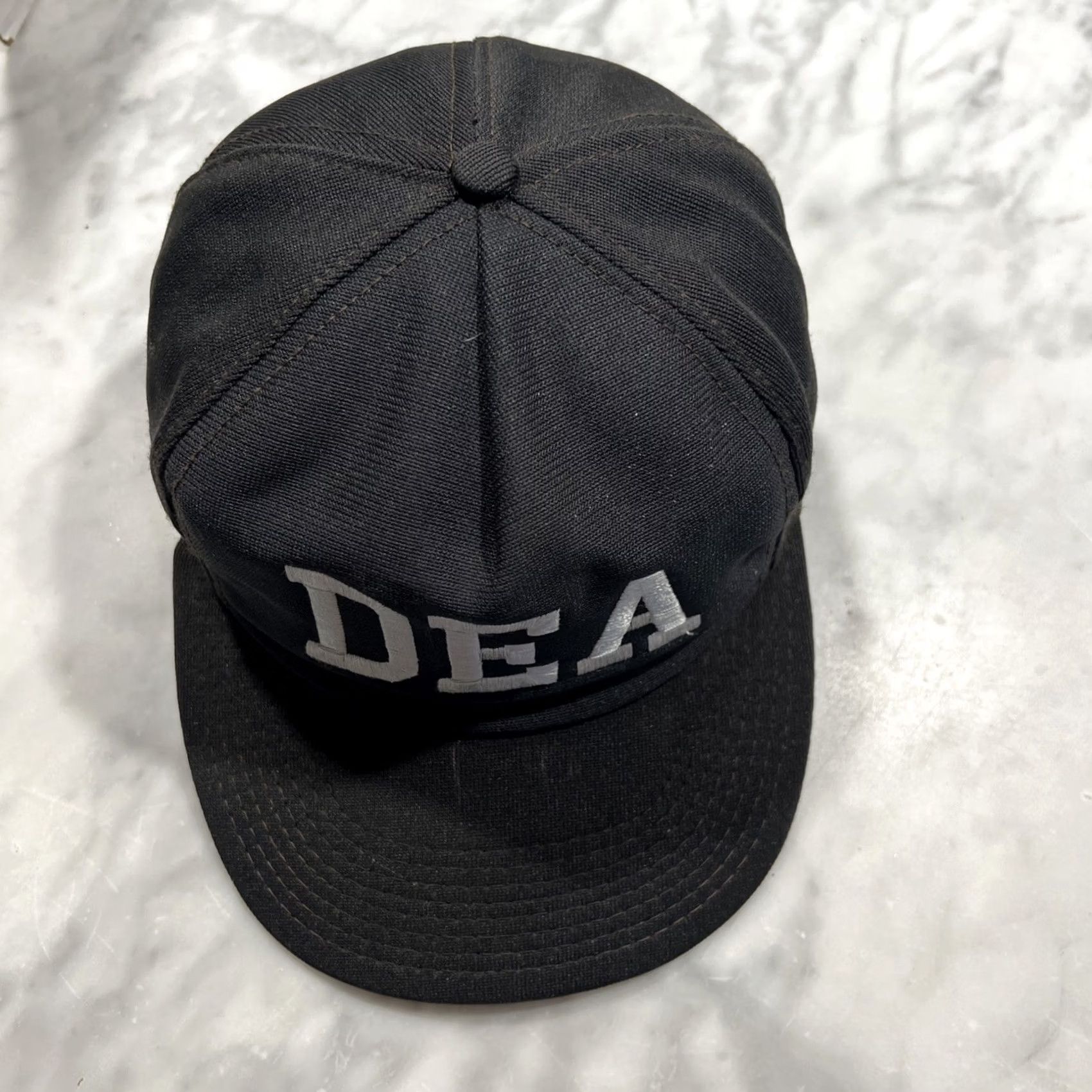 Vintage VINTAGE DEA Hat USA Law Enforcement Strapback Cap Made Old Used Stains Size ONE SIZE - 6 Thumbnail