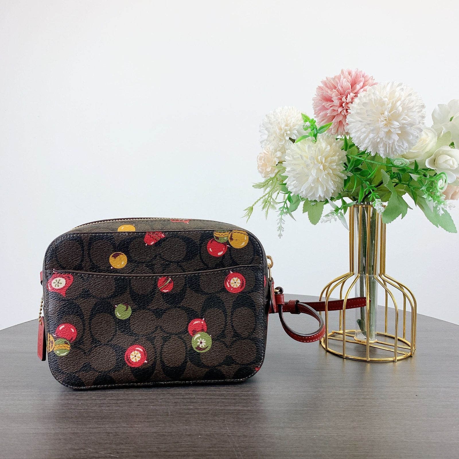 Coach Coach C6904 Mini Camera Bag Signature Canvas Ornament Print Size ONE SIZE - 2 Thumbnail