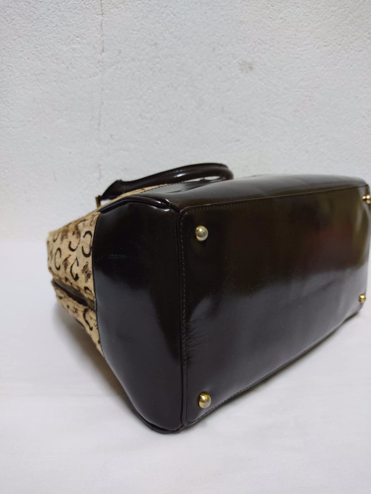 Celine × Vintage VINTAGE CELINE Bowling Bag In Printed Goatskin Brown Size ONE SIZE - 11 Thumbnail