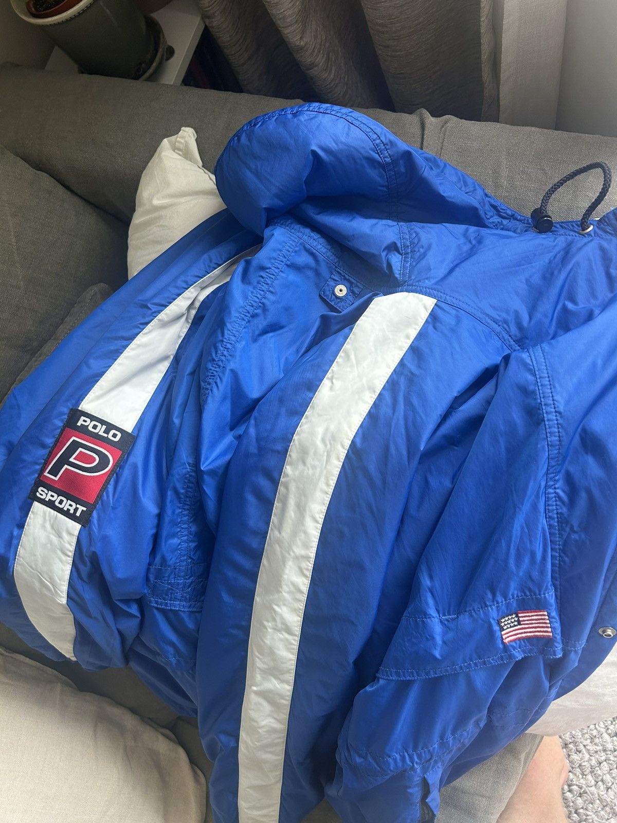 Polo Ralph Lauren Vintage Polo Sport Ralph Lauren Blue Windbreaker Size US M / EU 48-50 / 2 - 4 Thumbnail