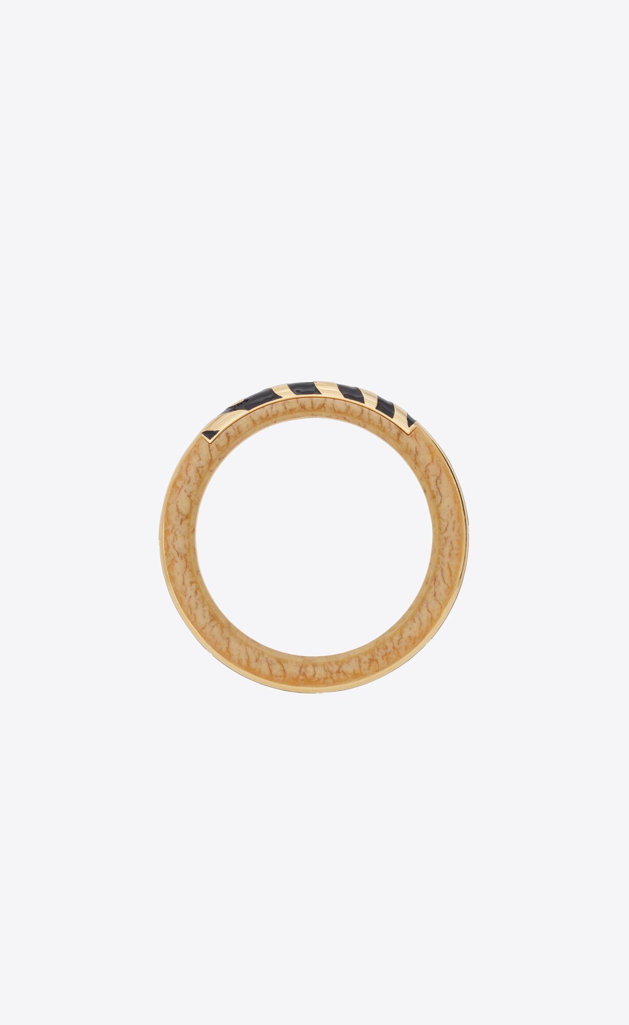 Saint Laurent Paris o1smrcs1224 Size: OS / Zebra Bangle In Metal, Enamel Resin Size ONE SIZE - 2 Thumbnail