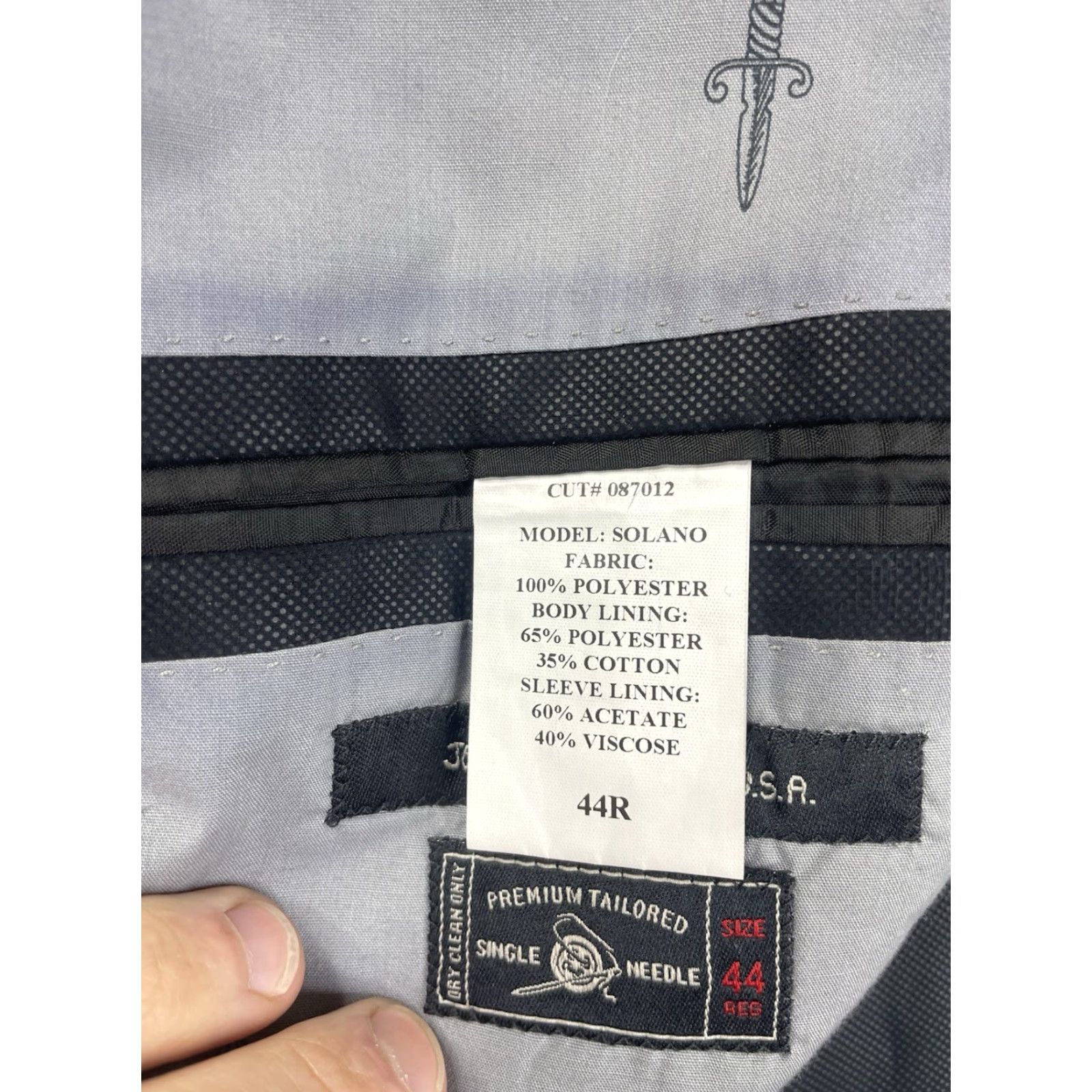 John Varvatos John Varvatos Star USA Blazer Sports Coat Jacket Black 44 Shiny Shimmer Men Mens Size 44R - 4 Thumbnail
