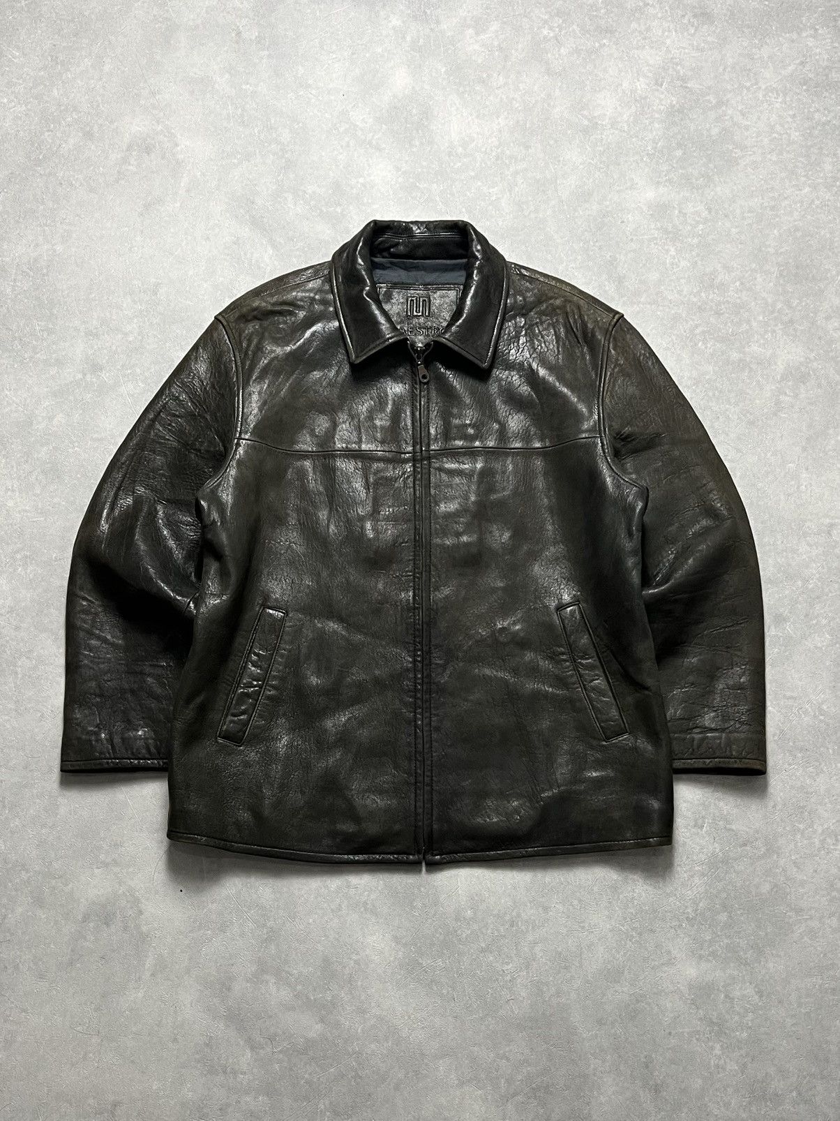 Vintage Maestro Army Colorway Work Leather Jacket