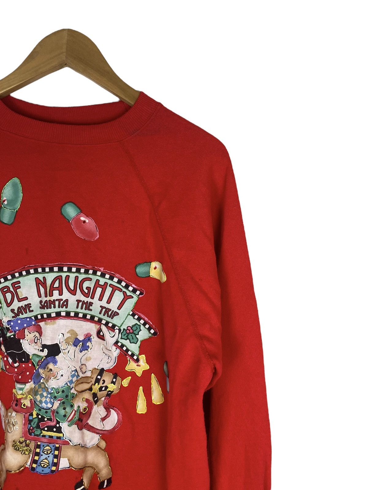 Vintage Vintage Be Naughty Save Santa The Trip Sweatshirt Size US XL / EU 56 / 4 - 2 Thumbnail