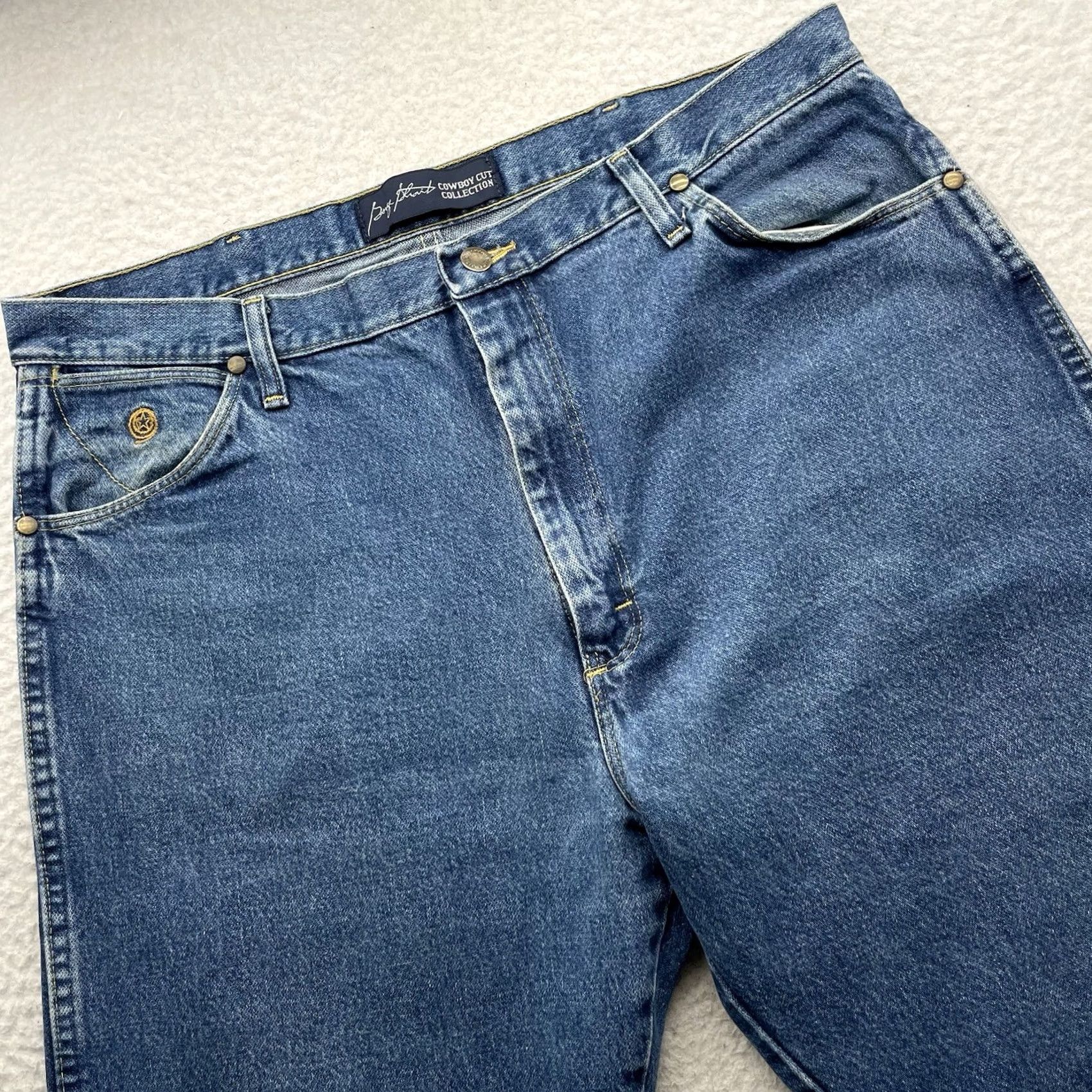 Wrangler Wrangler Jeans Mens 38x34 Cowboy Cut Straight Blue Western George Strait Size US 38 / EU 54 - 2 Thumbnail