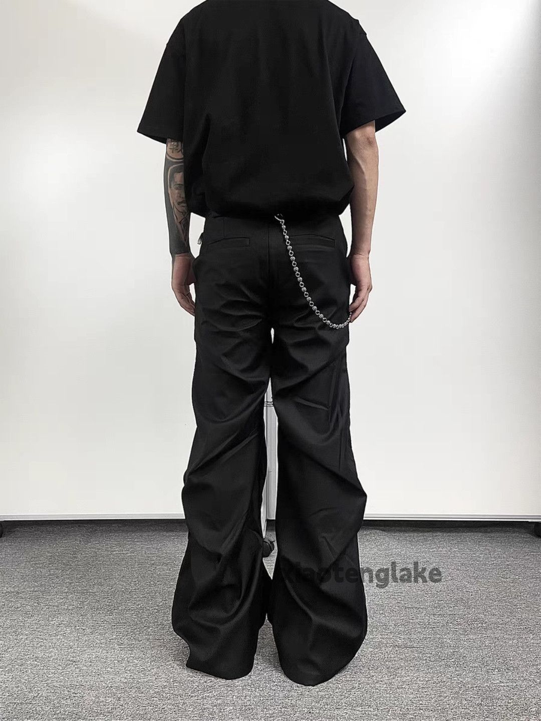 ltx utility punk yuppie pleated flared yuppie pants