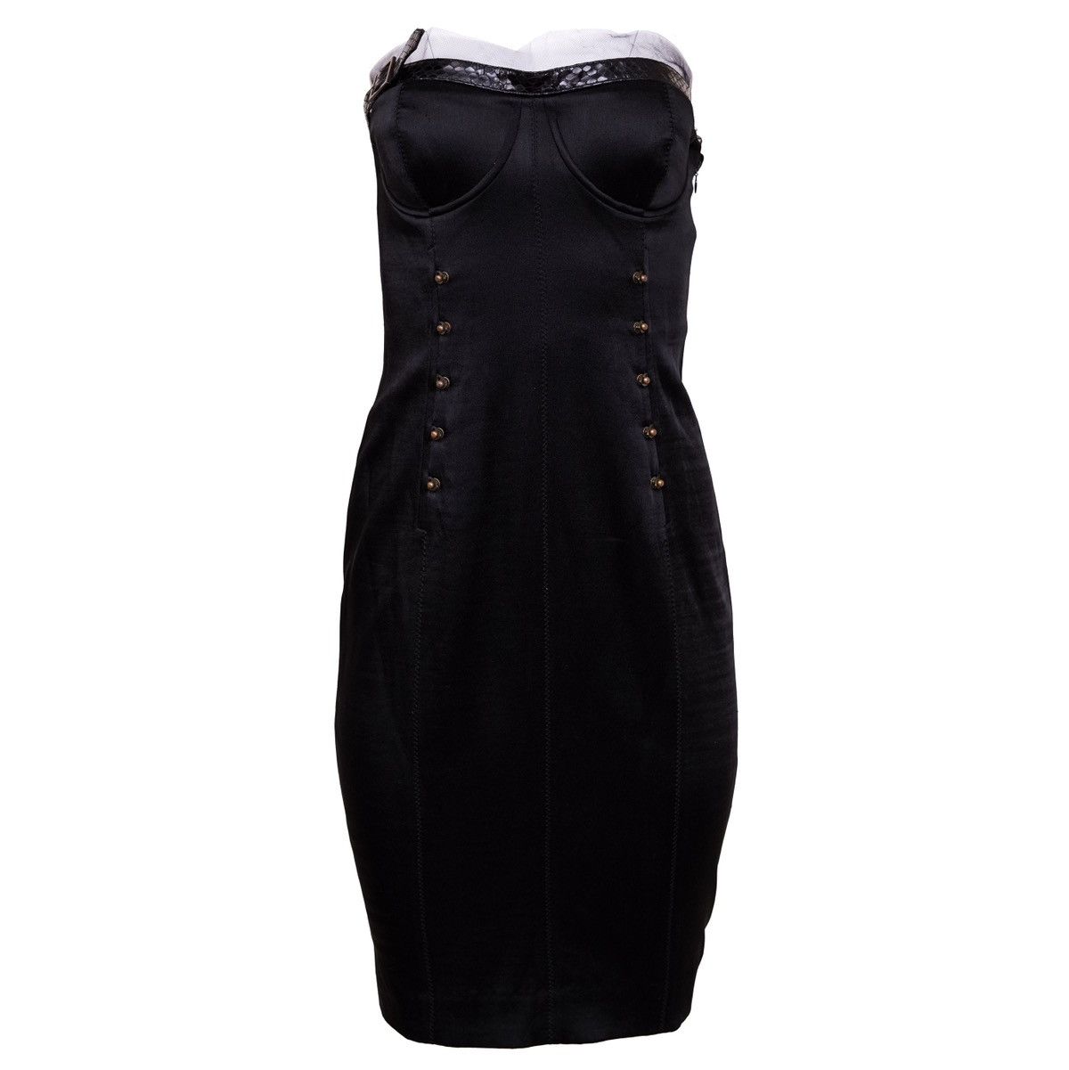 Christian Dior S/S 2001 Sleeveless Black Bustier Dress