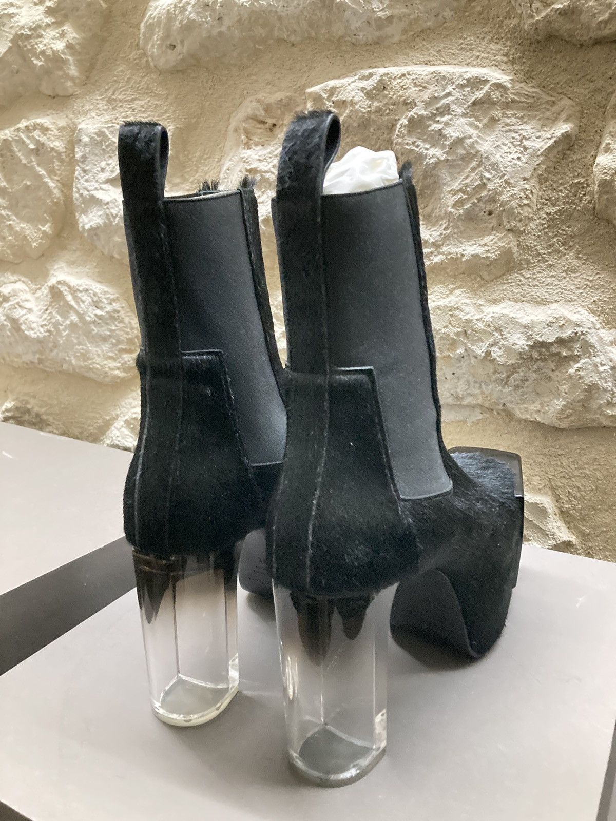Rick Owens NEVER WORN / Calf Hair Platforms Chelsea Boots Size US 9 / EU 42 - 7 Thumbnail