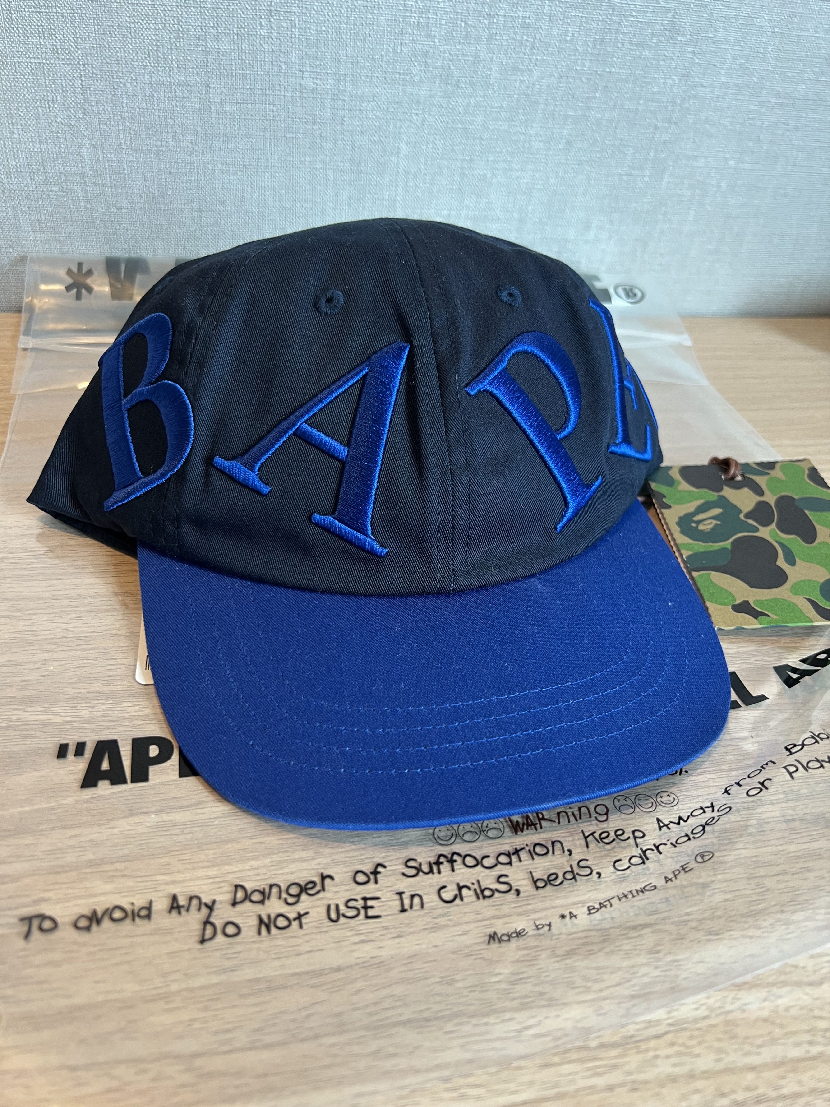 Bape Bape Blue Embriodered Spellout Strapback New Size ONE SIZE - 1 Thumbnail