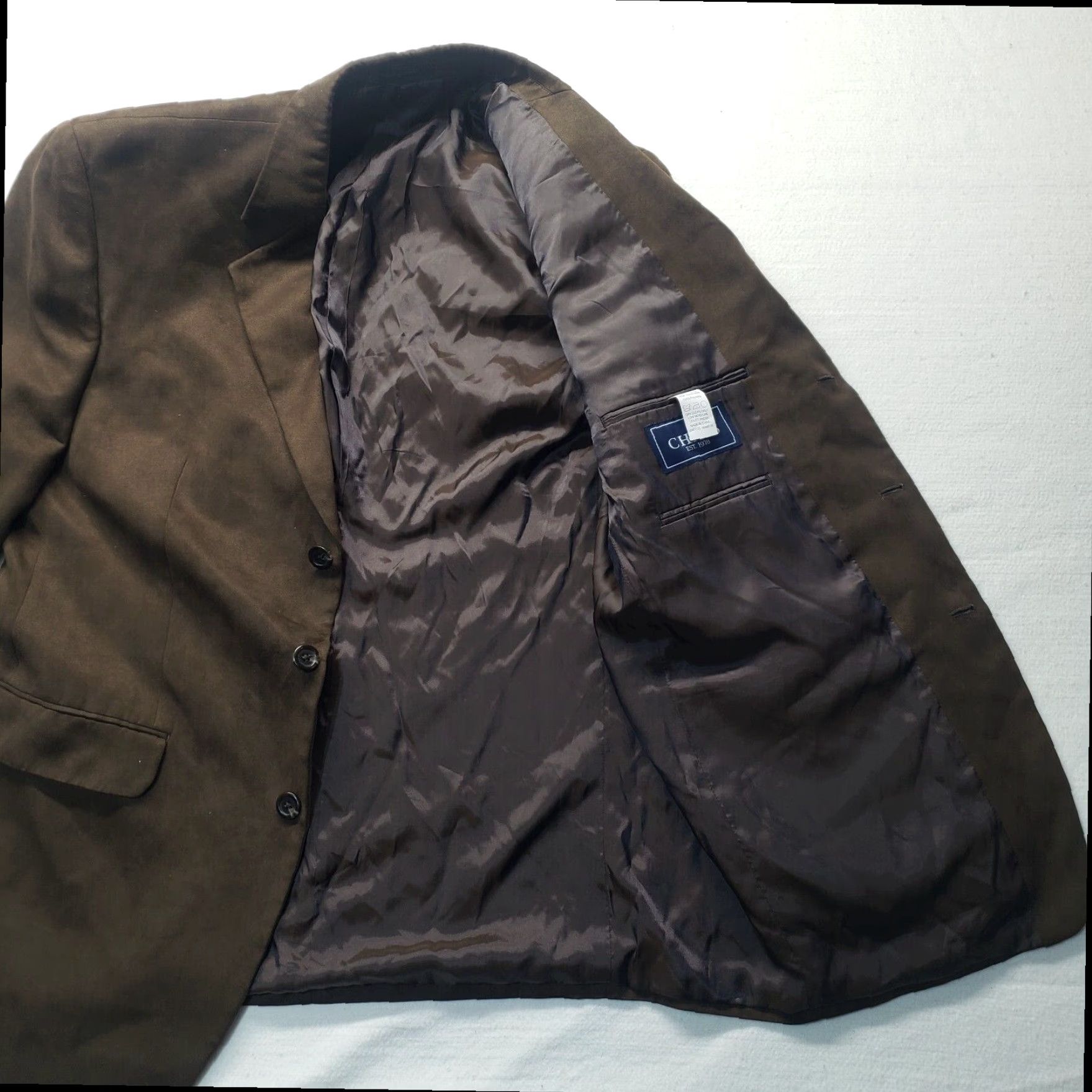 Ralph Lauren Ralph Lauren Brown Faux Suede Blazer Sport Coat 3 Button Adult Men's 42R Regular Size 42R - 4 Thumbnail
