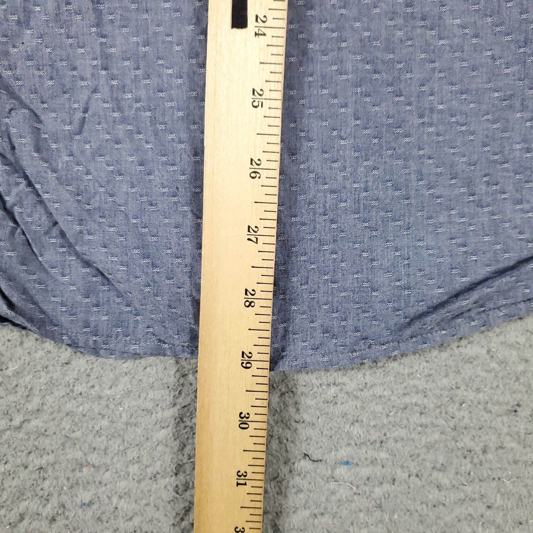Vintage Penguin Dress Shirt Mens Size 16 Blue Button Up Long Sleeve Regular Fit Size 42R - 4 Thumbnail