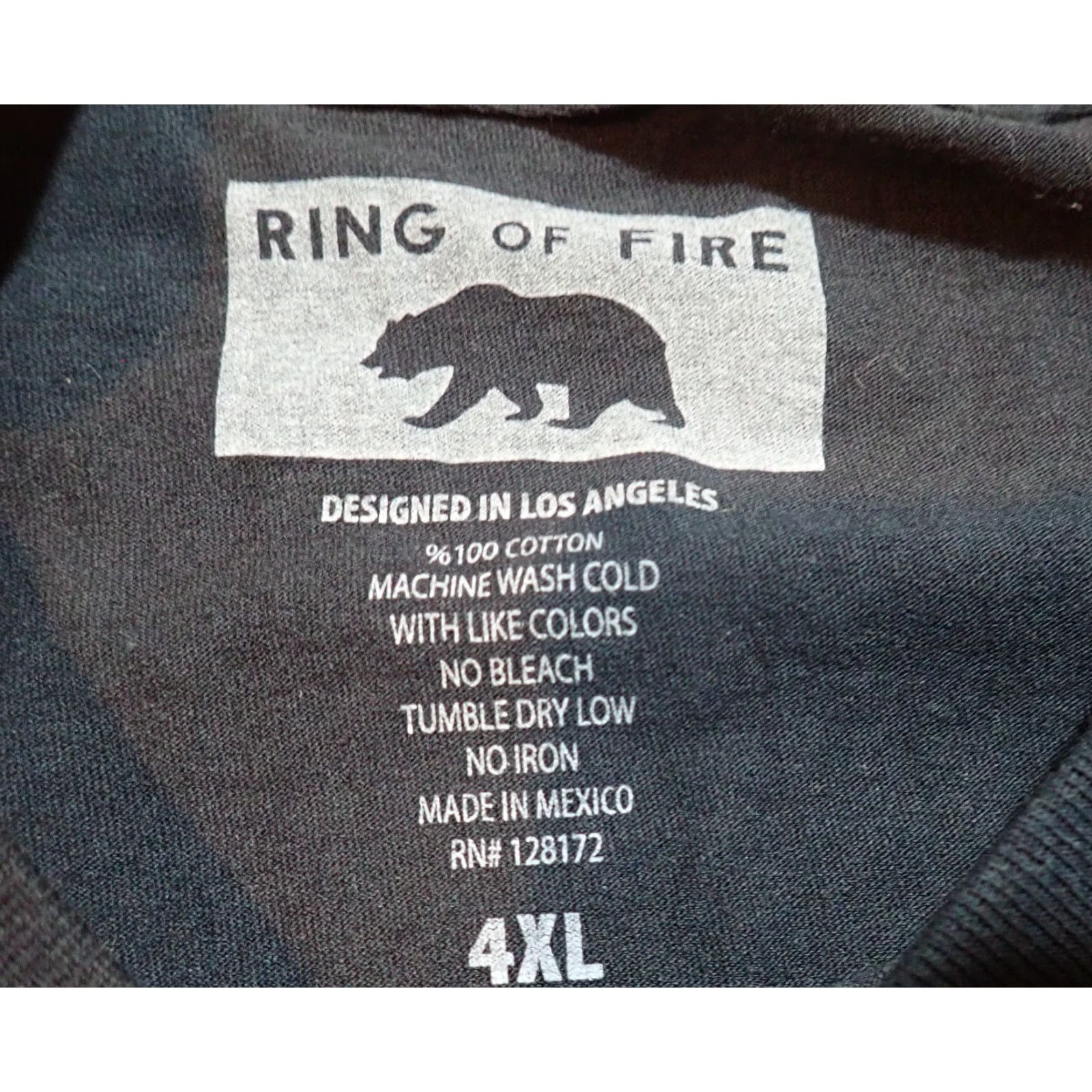 Ring Of Fire VINTAGE Ring Of Fire Men's T-Shirt 4XL Black Retro 90s Graphic Boss EL JEFE Cotton Short Sleeve Mens Size US XXL / EU 58 / 5 - 3 Thumbnail