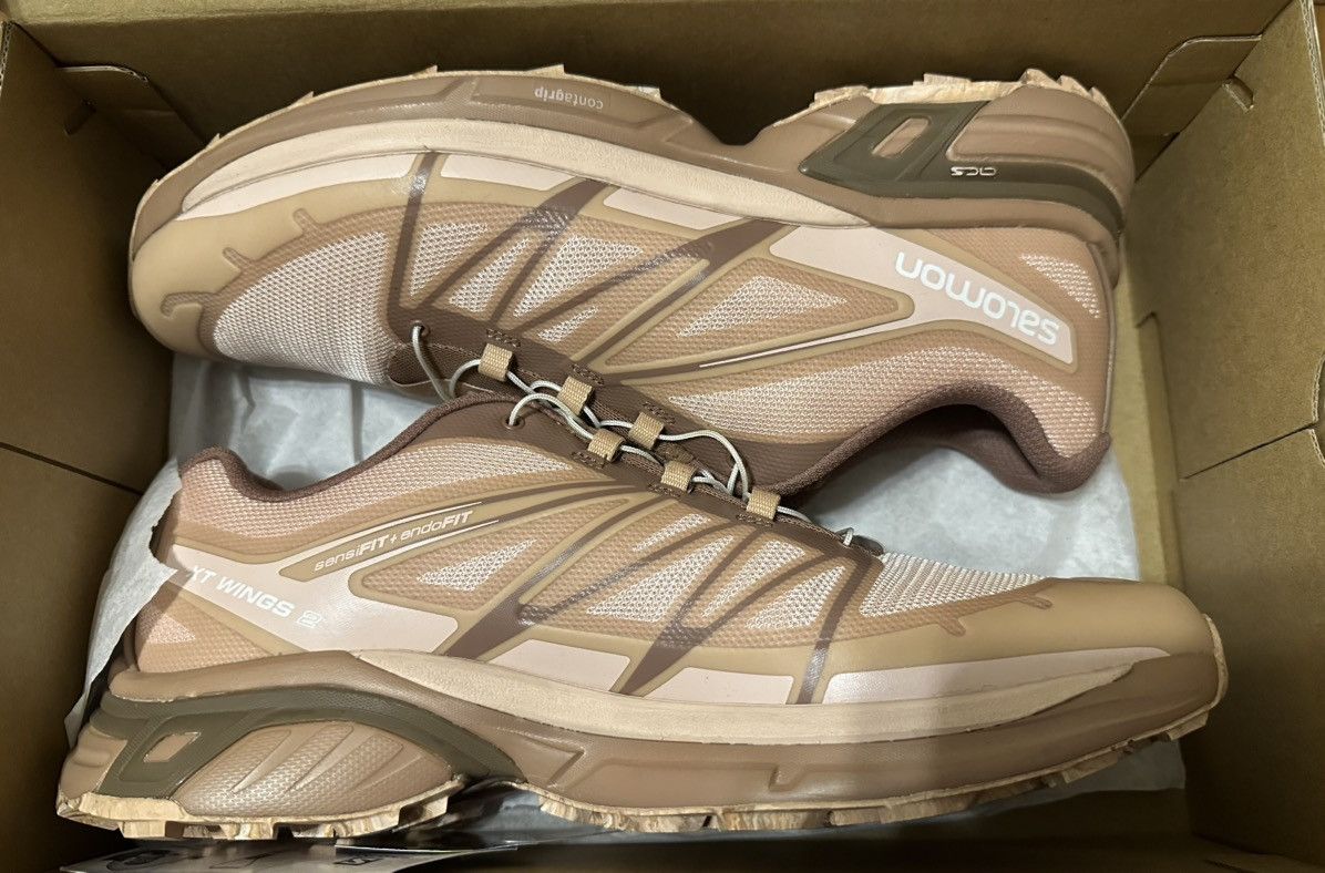 Salomon Salomon x END XT-Wings 2 Acorn Sirocco Peachy Keen Size US 12 / EU 45 - 1 Thumbnail