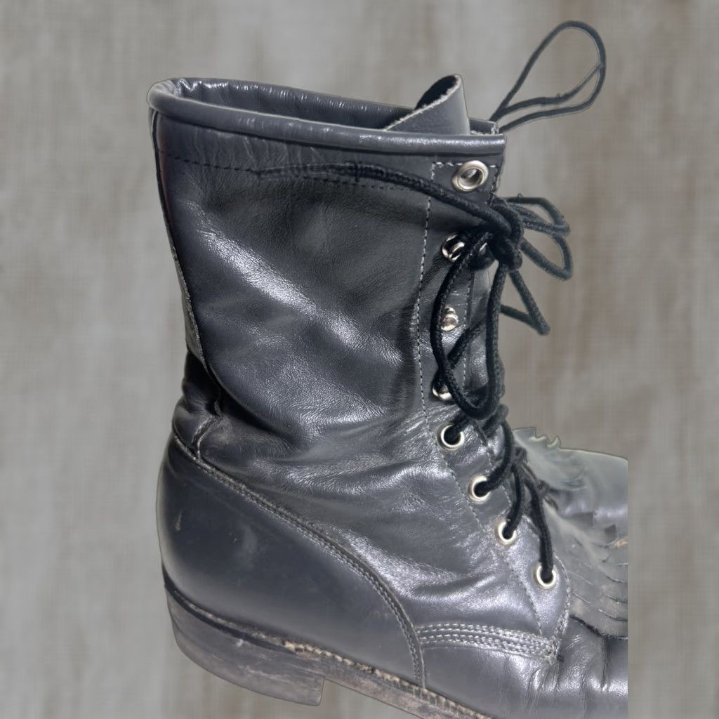 Justin Boots VINTAGE Justin Boots Western Shoes Women Gray Leather Lacer Up Boots 7 B Size US 7 / IT 37 - 1 Thumbnail